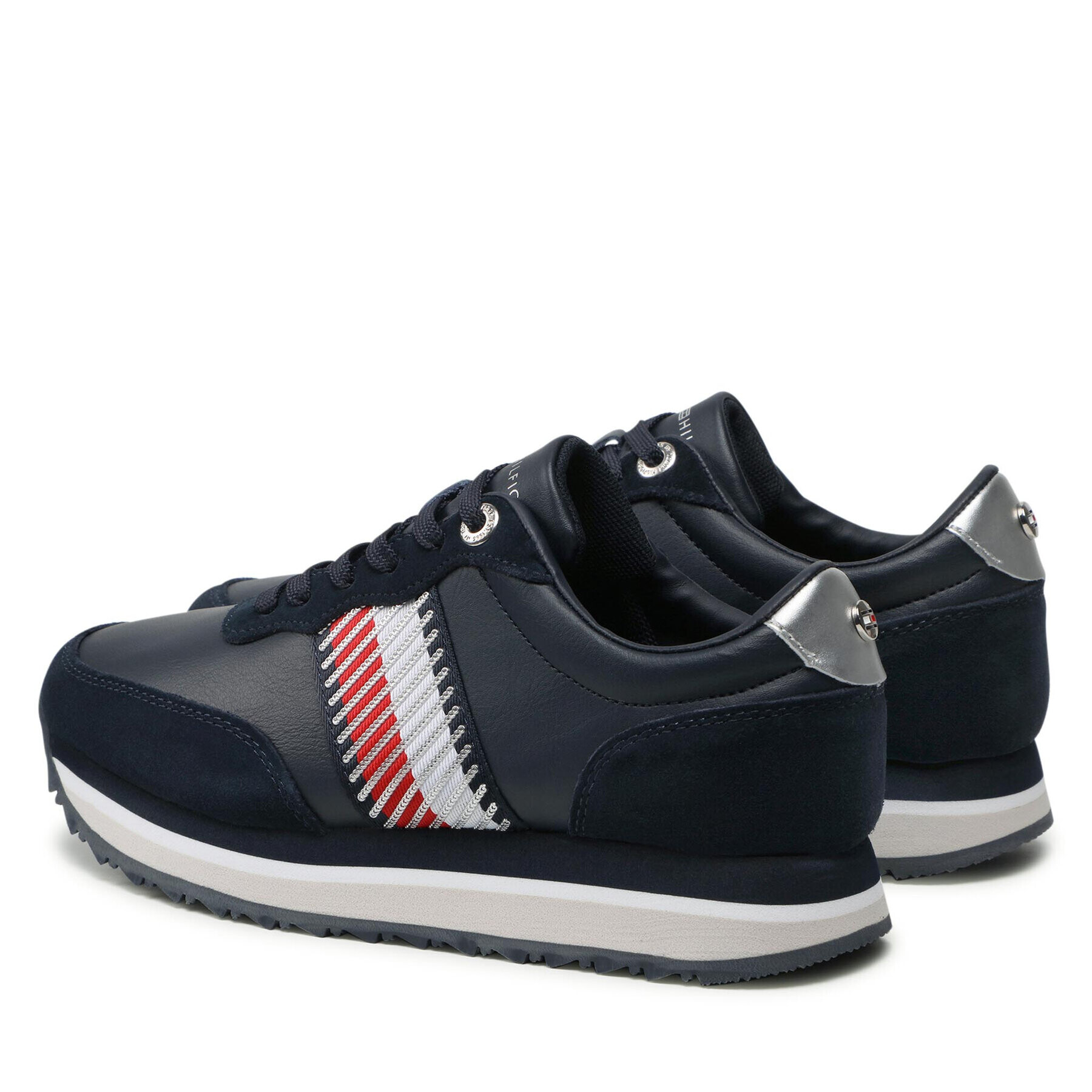 Tommy Hilfiger Сникърси Th Corporate Te Sequins Runner FW0FW06077 Тъмносин - Pepit.bg