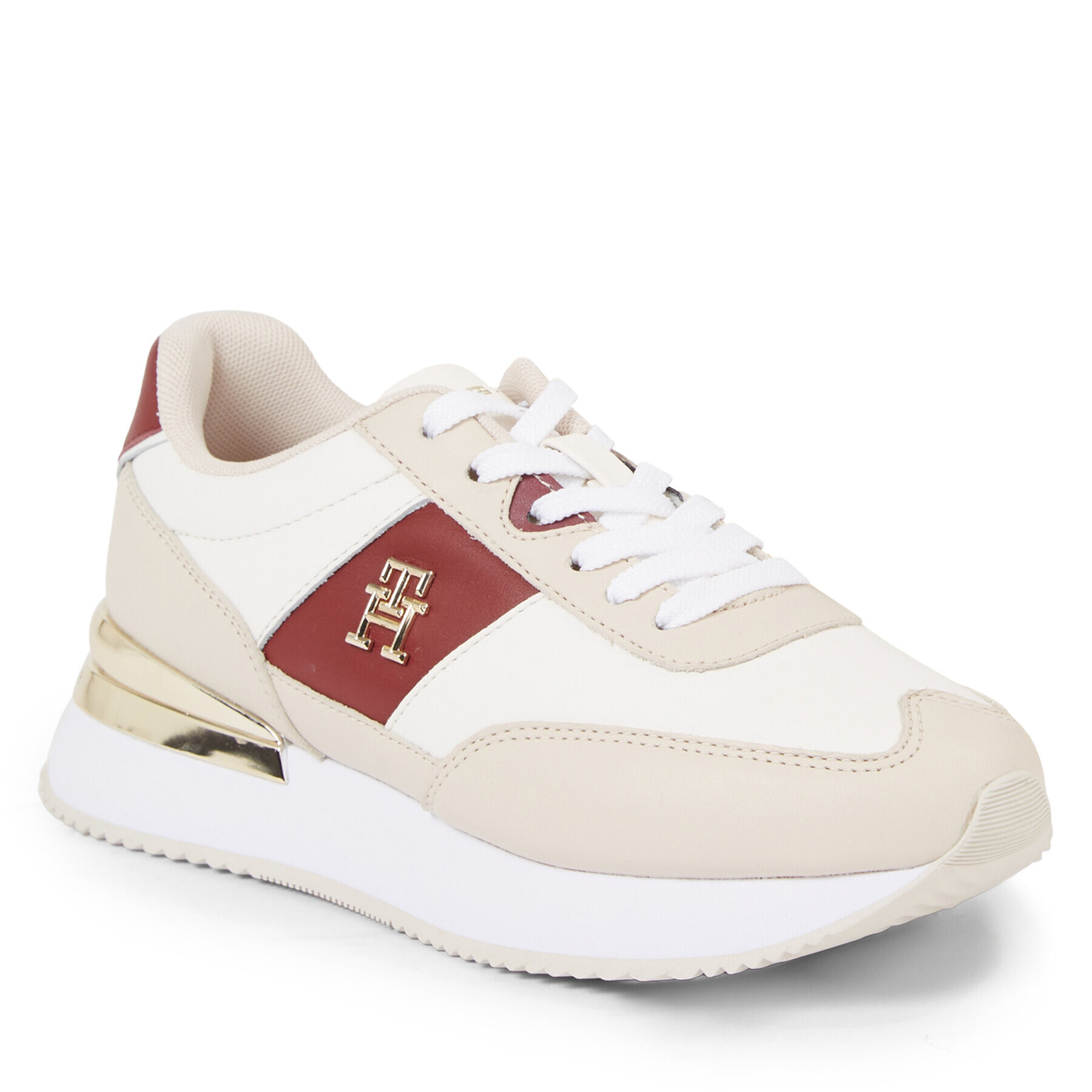 Tommy Hilfiger Сникърси Th Elevated Feminine Runner Gld FW0FW07306 Бял - Pepit.bg