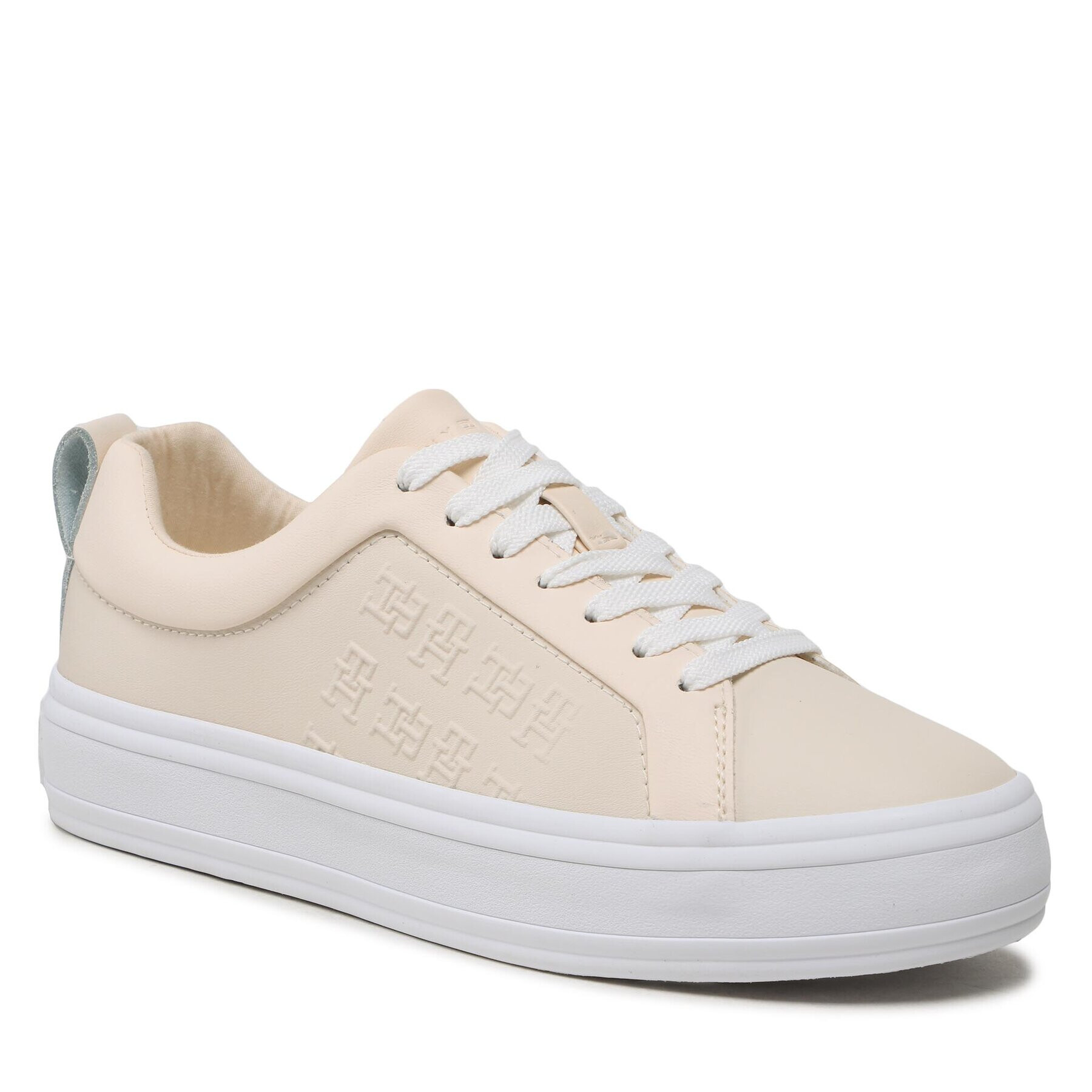 Tommy Hilfiger Сникърси Embossed Vulc FW0FW07376 Бежов - Pepit.bg