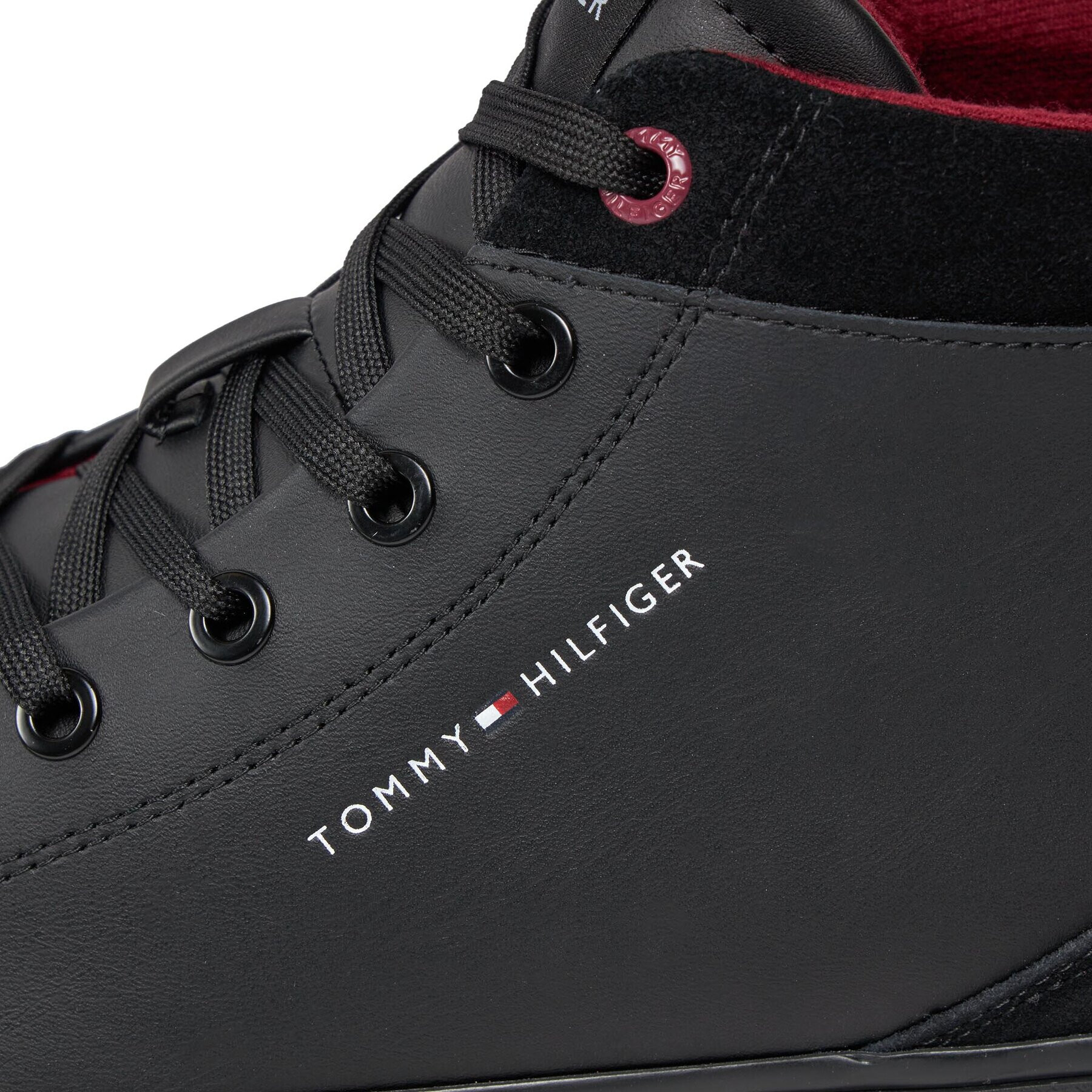 Tommy Hilfiger Сникърси Th Hi Vulc Cleat Lth Mix FM0FM04883 Черен - Pepit.bg