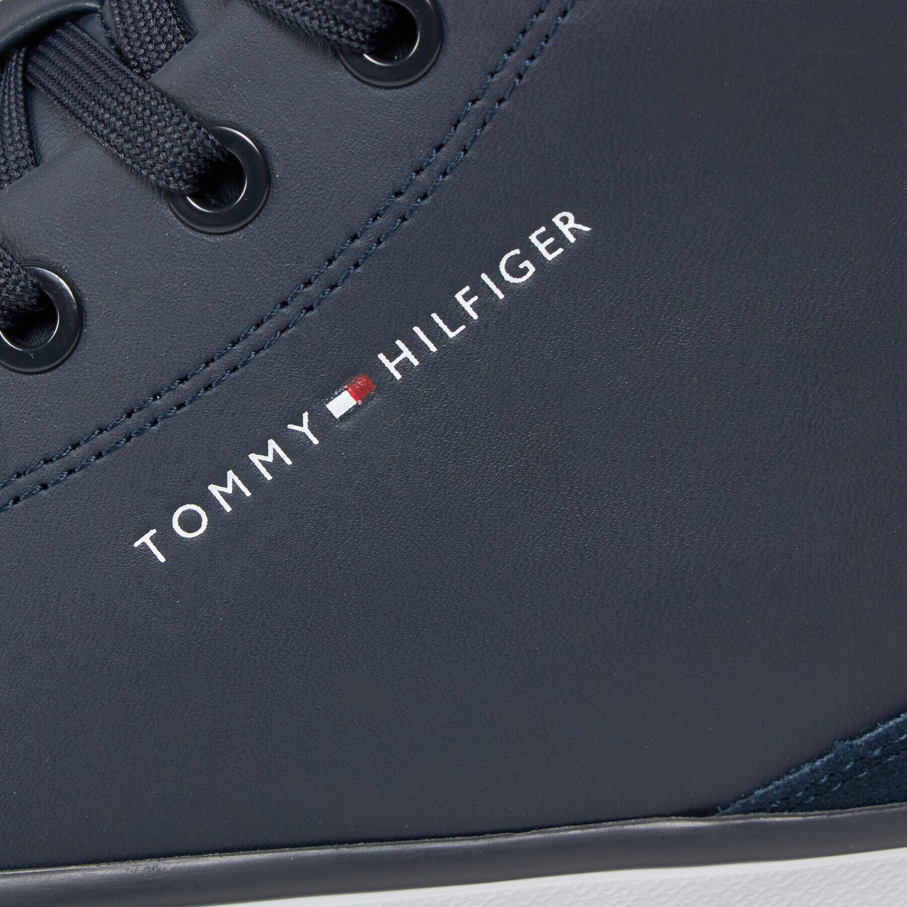 Tommy Hilfiger Сникърси Th Hi Vulc Cleat Lth Mix FM0FM04883 Тъмносин - Pepit.bg