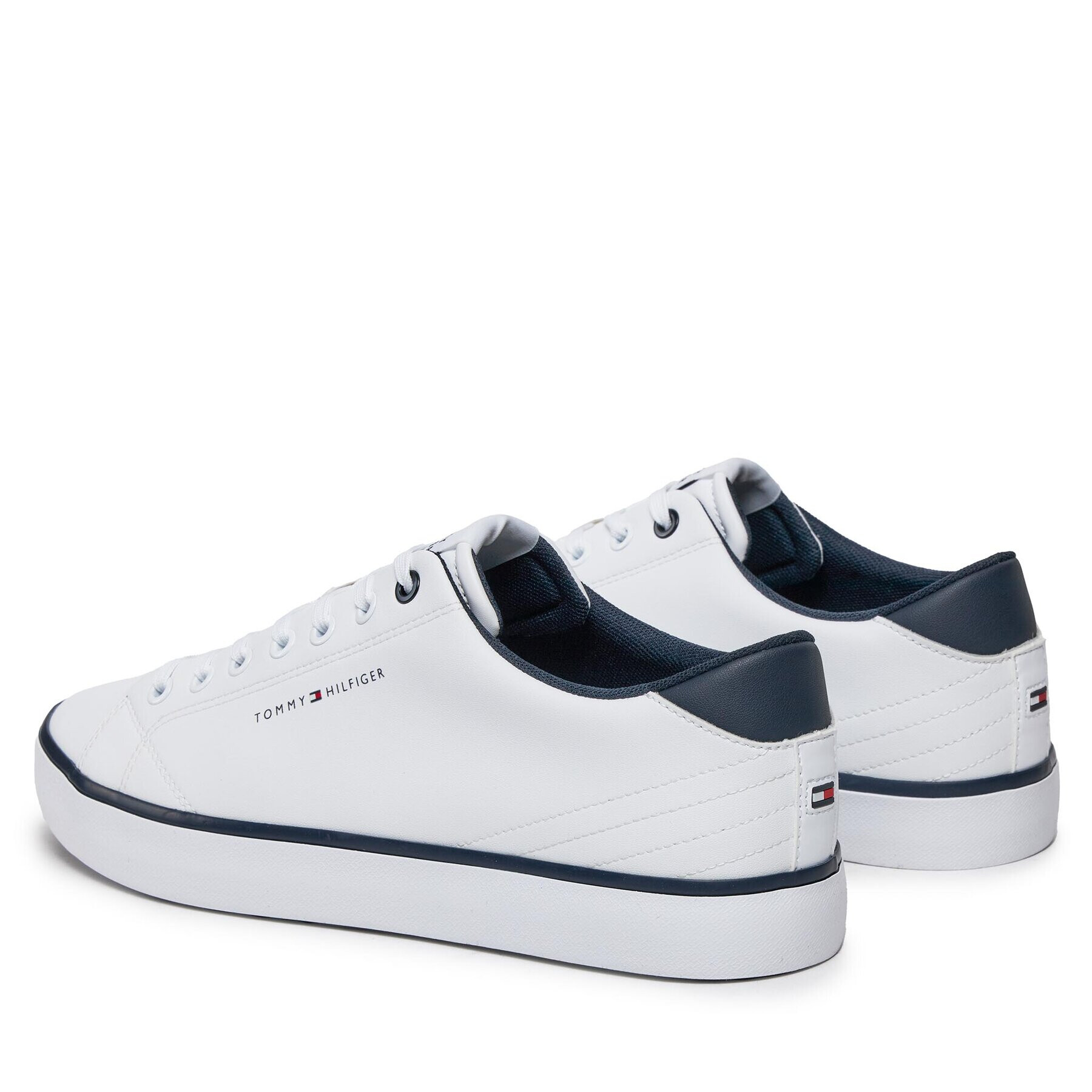 Tommy Hilfiger Сникърси Th Hi Vulc Core Low Leather FM0FM05041 Бял - Pepit.bg