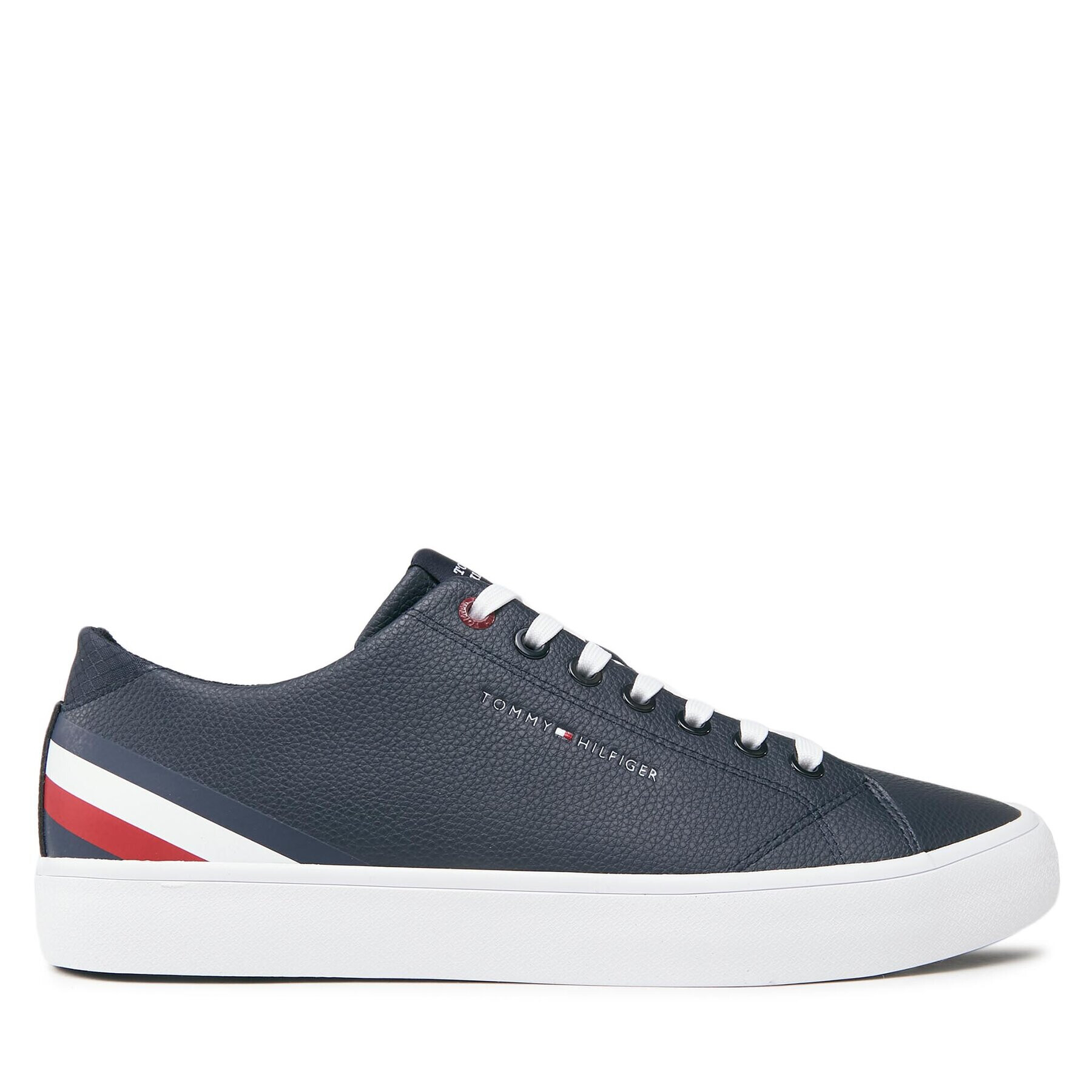 Tommy Hilfiger Сникърси Th Hi Vulc Core Low Lth Stripes FM0FM04778 Син - Pepit.bg