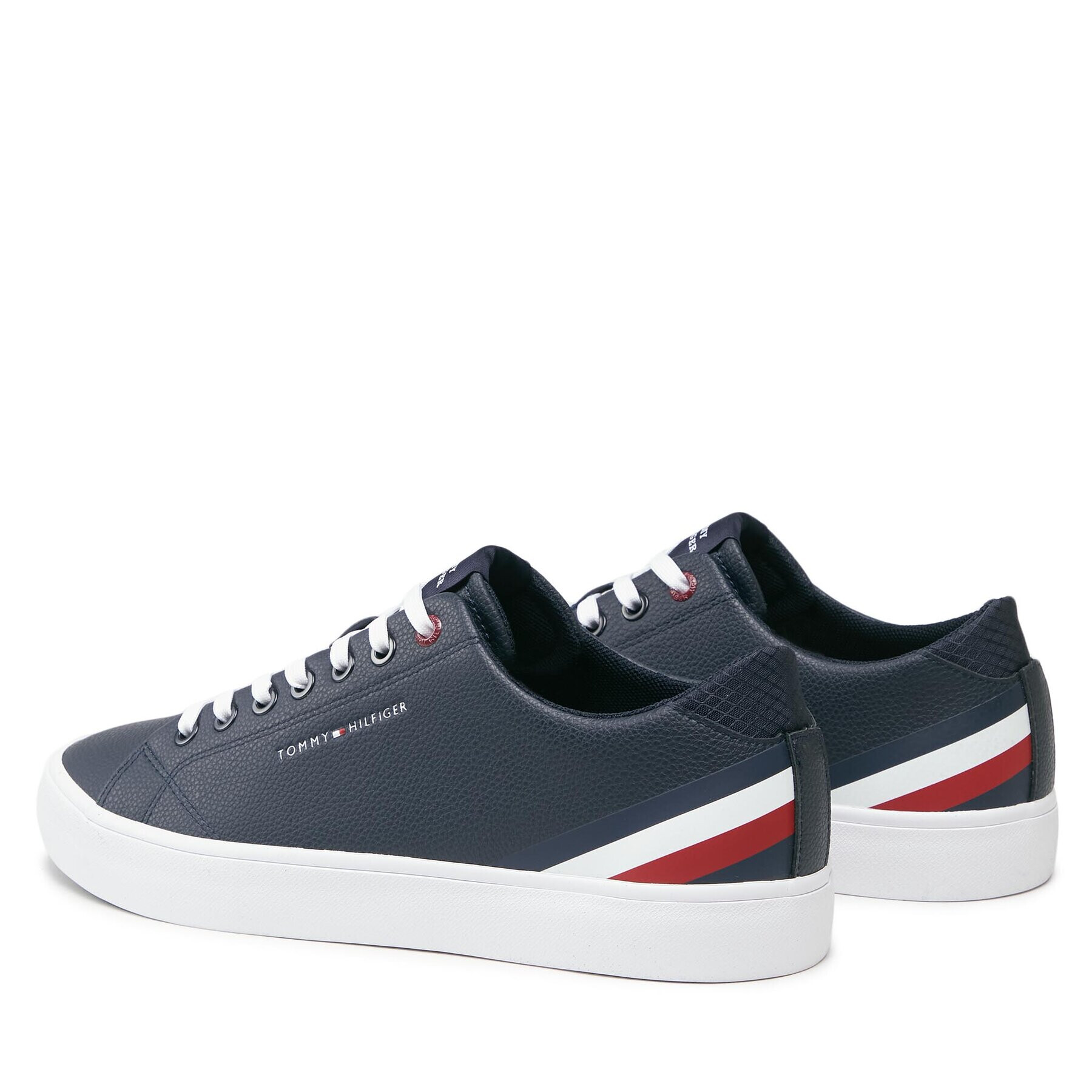 Tommy Hilfiger Сникърси Th Hi Vulc Core Low Lth Stripes FM0FM04778 Син - Pepit.bg