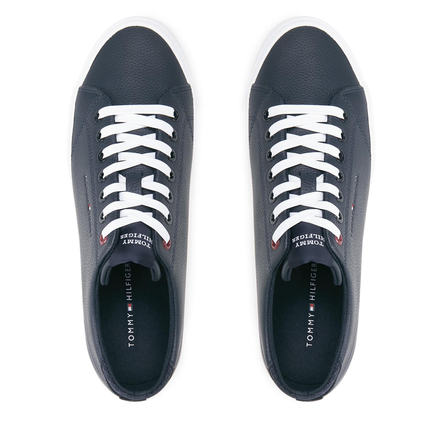 Tommy Hilfiger Сникърси Th Hi Vulc Core Low Lth Stripes FM0FM04778 Син - Pepit.bg