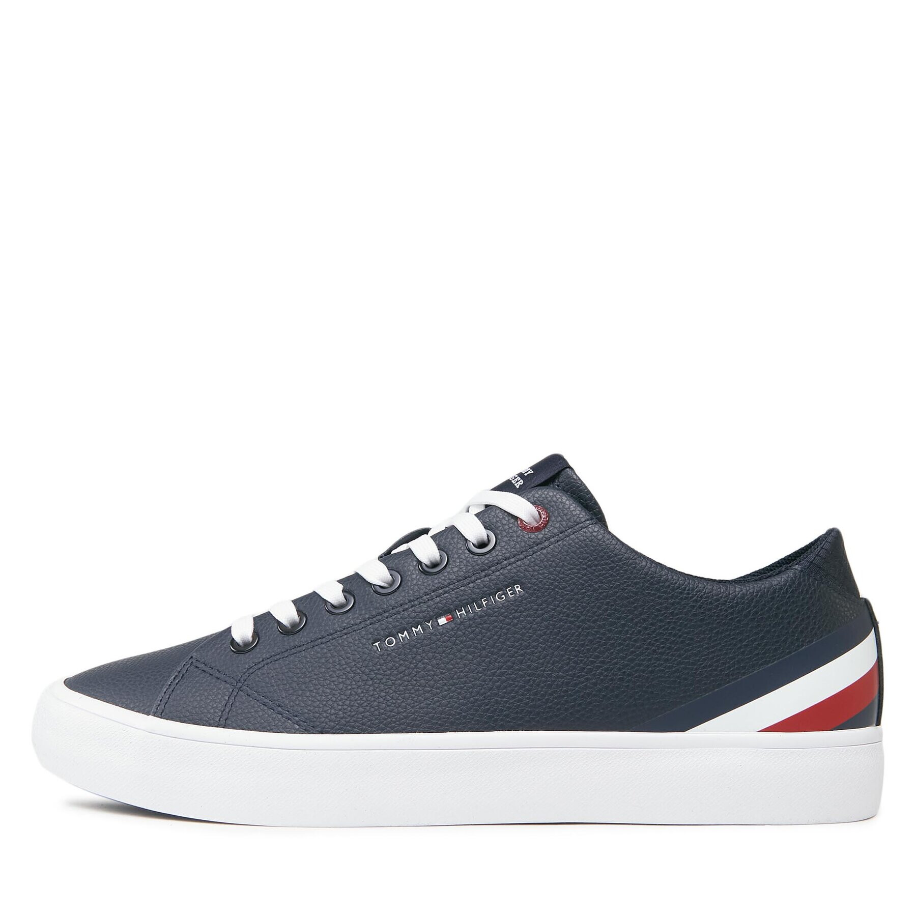 Tommy Hilfiger Сникърси Th Hi Vulc Core Low Lth Stripes FM0FM04778 Син - Pepit.bg