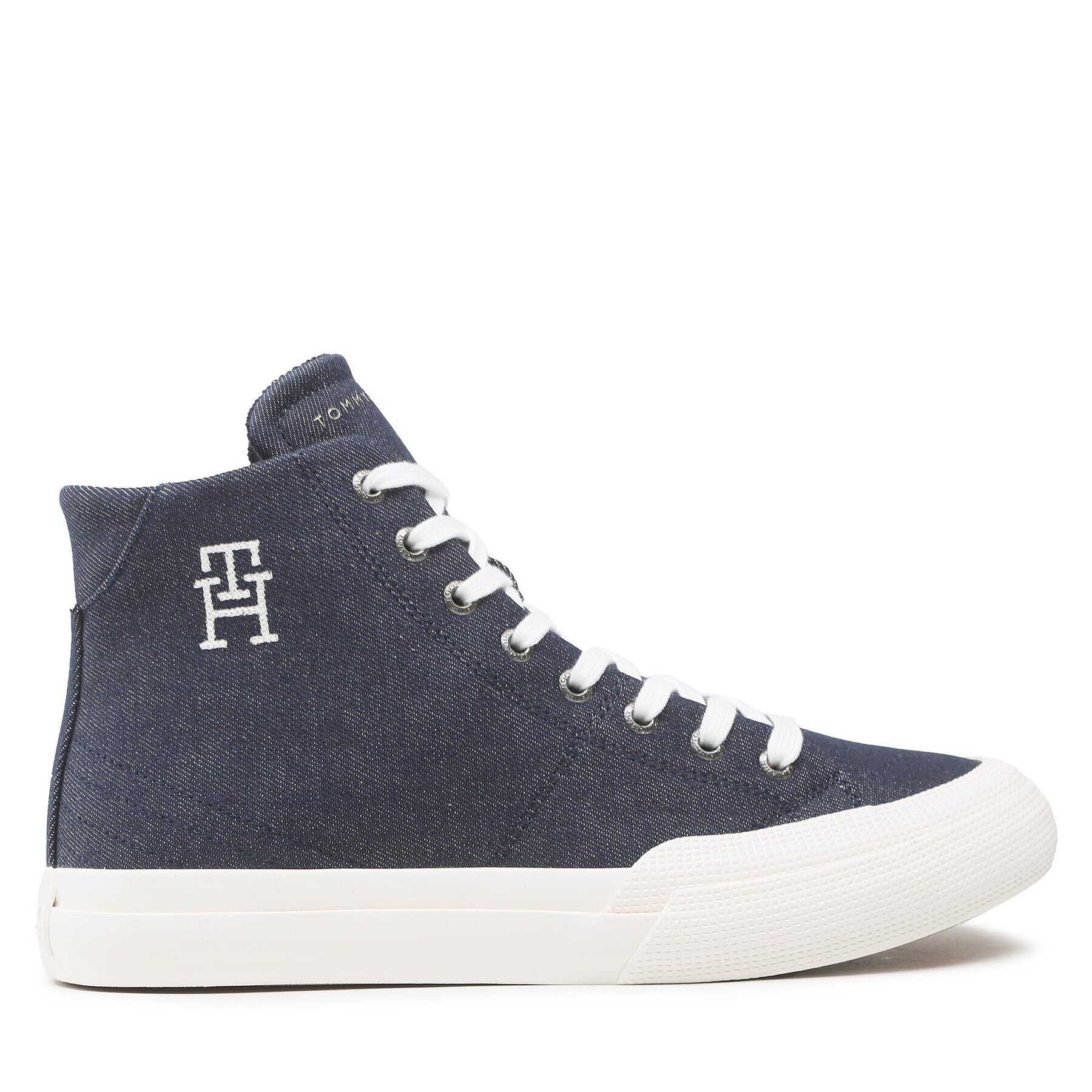 Tommy Hilfiger Сникърси Th Hi Vulc Premium FM0FM04542 Тъмносин - Pepit.bg