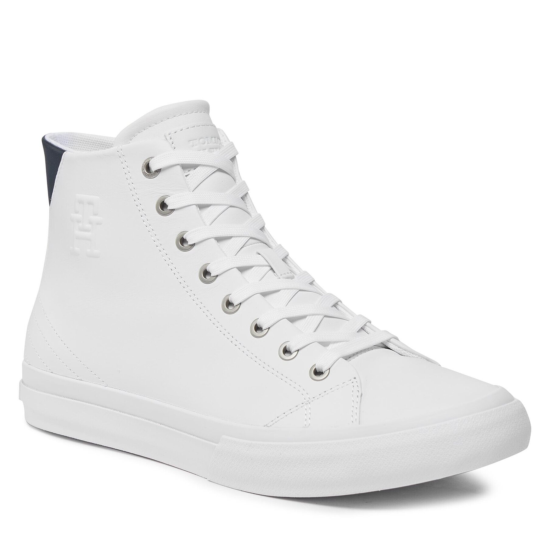 Tommy Hilfiger Сникърси Th Hi Vulc Street Lth Ess FM0FM04897 Бял - Pepit.bg