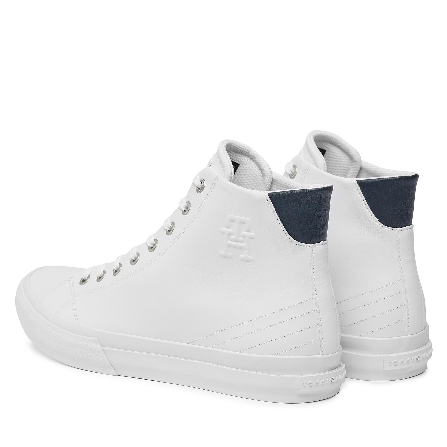 Tommy Hilfiger Сникърси Th Hi Vulc Street Lth Ess FM0FM04897 Бял - Pepit.bg