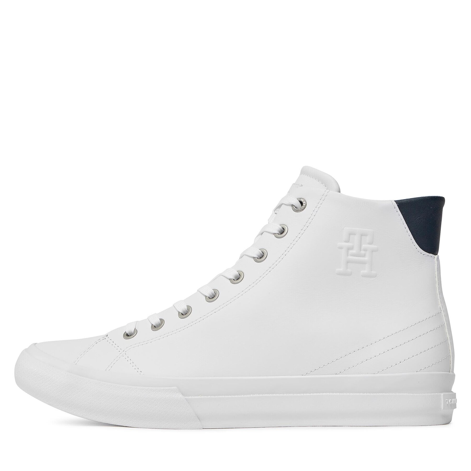 Tommy Hilfiger Сникърси Th Hi Vulc Street Lth Ess FM0FM04897 Бял - Pepit.bg