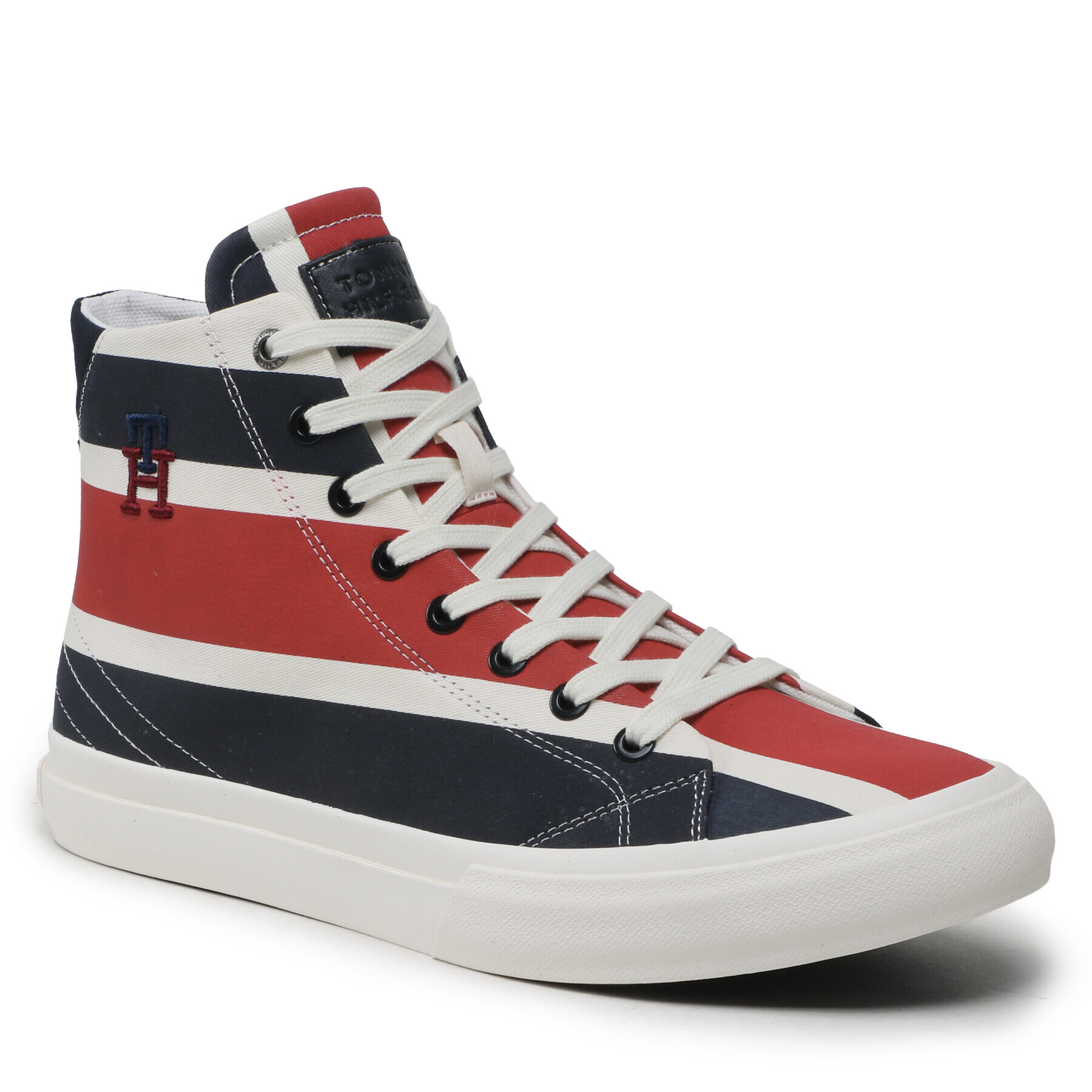 Tommy Hilfiger Сникърси Th Hi Vulc Street Stripes FM0FM04690 Тъмносин - Pepit.bg