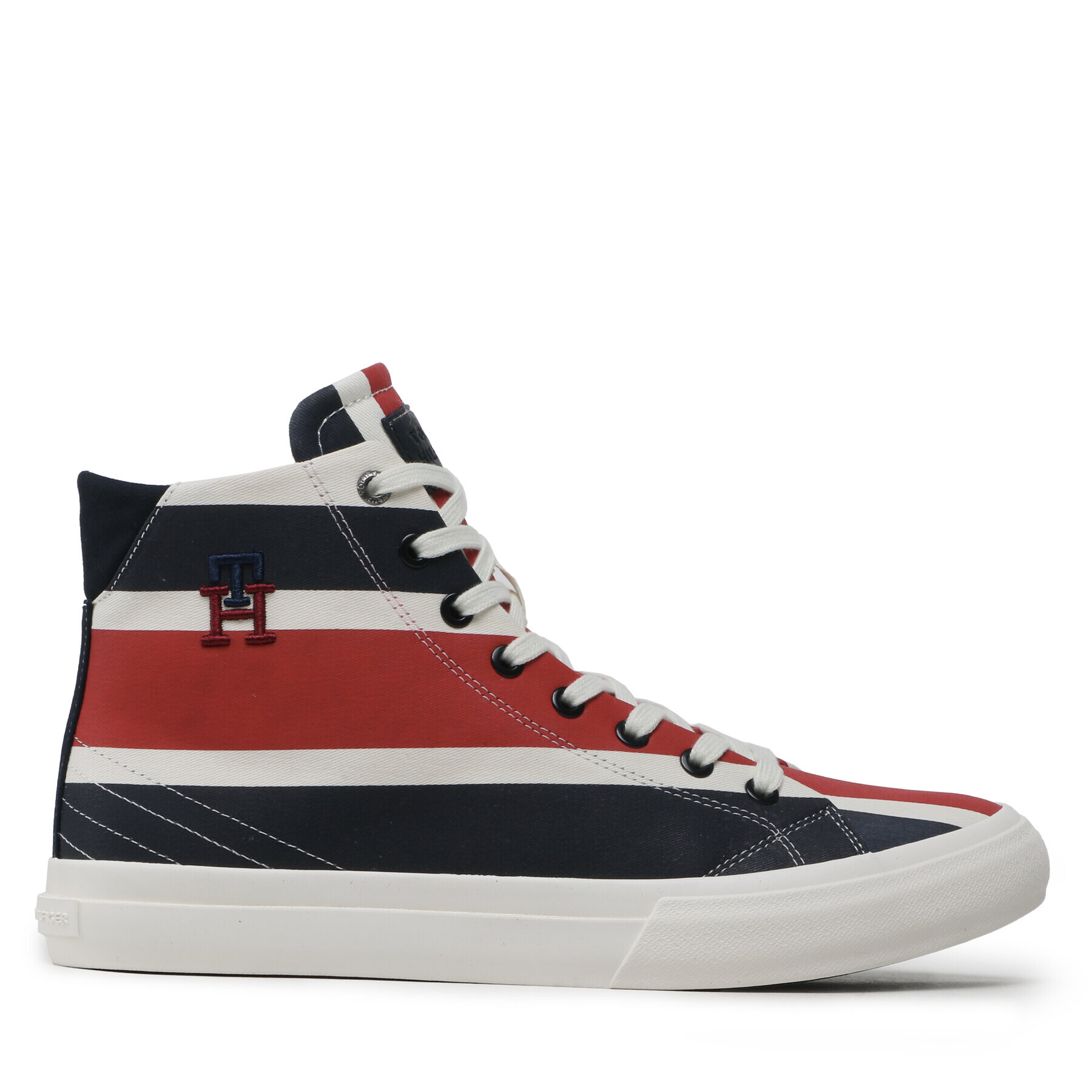 Tommy Hilfiger Сникърси Th Hi Vulc Street Stripes FM0FM04690 Тъмносин - Pepit.bg