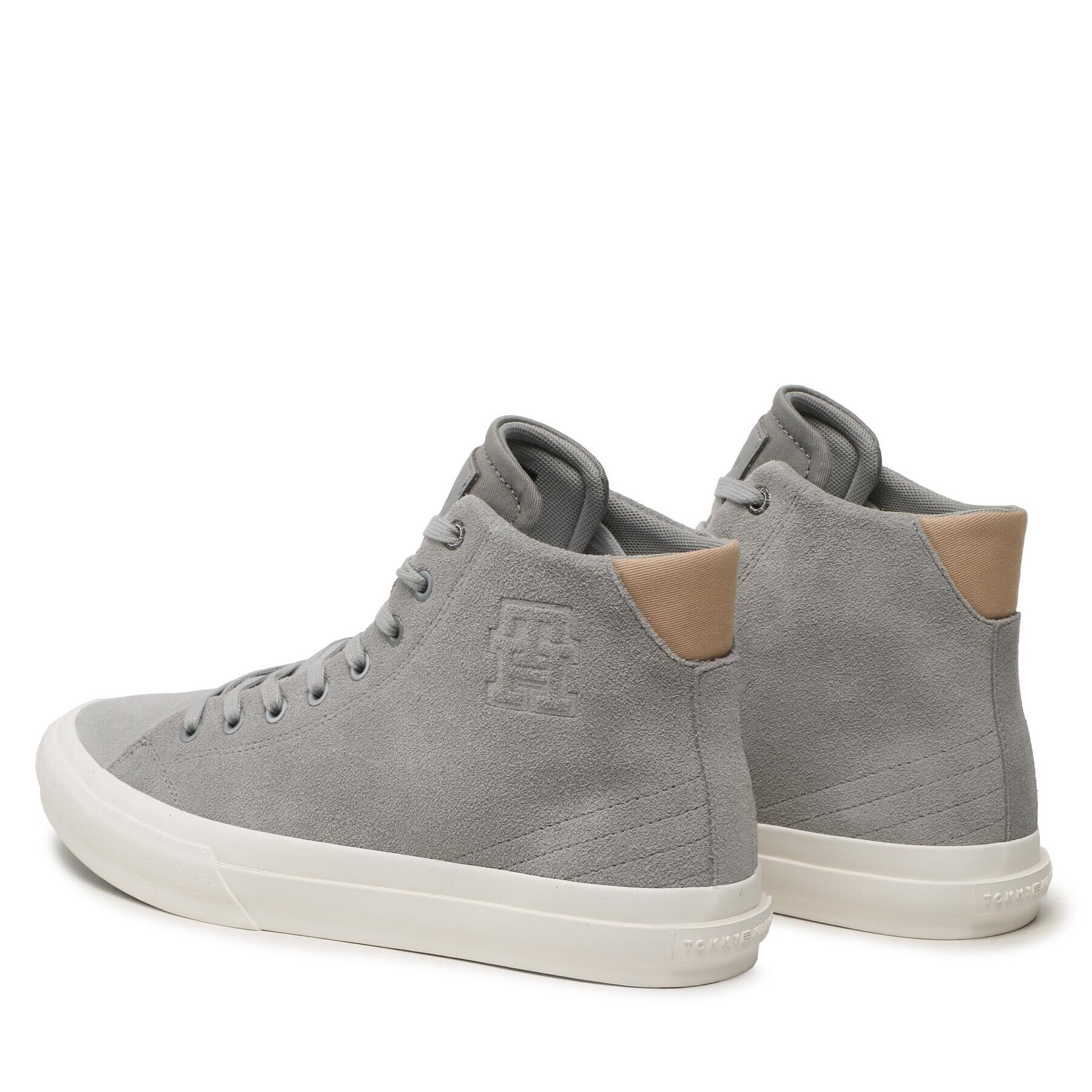 Tommy Hilfiger Сникърси Th Hi Vulc Street Suede FM0FM04797 Сив - Pepit.bg