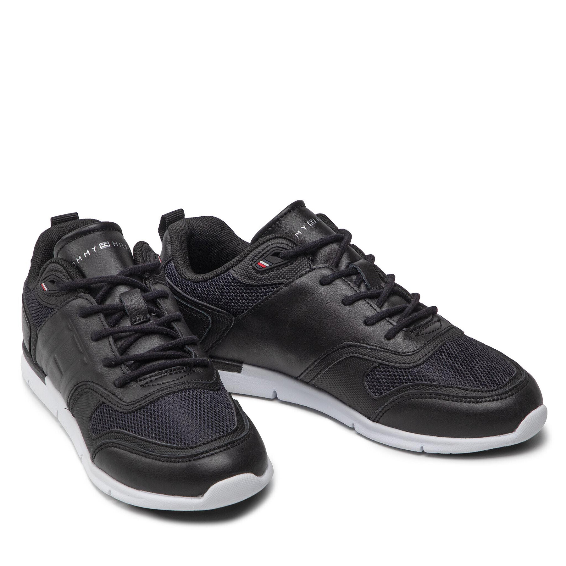 Tommy Hilfiger Сникърси Th Lightweight Sneaker FW0FW06516 Черен - Pepit.bg