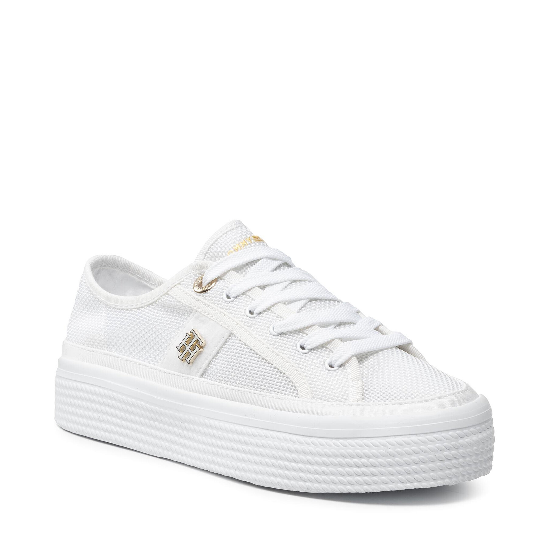 Tommy Hilfiger Сникърси Th Mesh Vulc Sneaker FW0FW05793 Бял - Pepit.bg