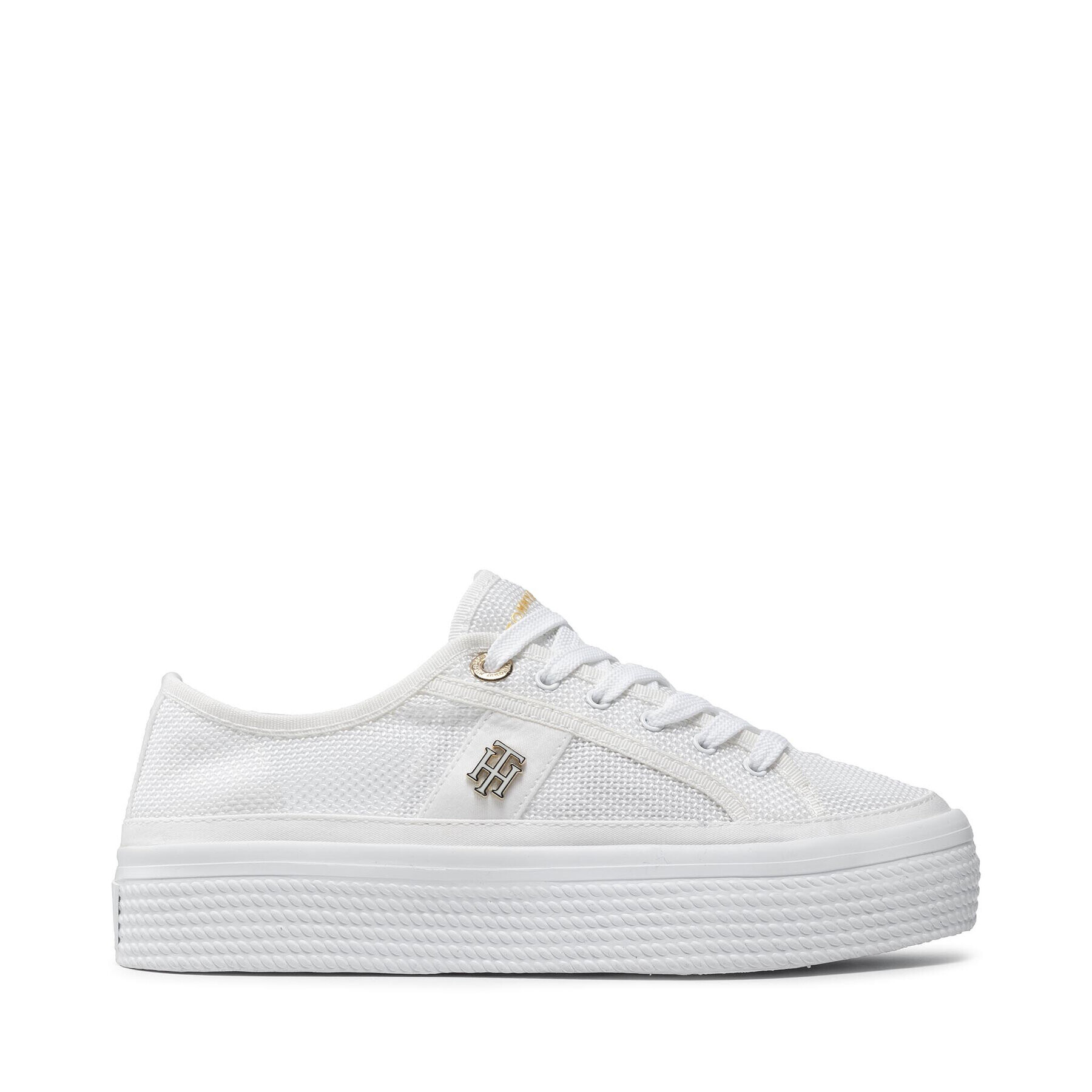 Tommy Hilfiger Сникърси Th Mesh Vulc Sneaker FW0FW05793 Бял - Pepit.bg