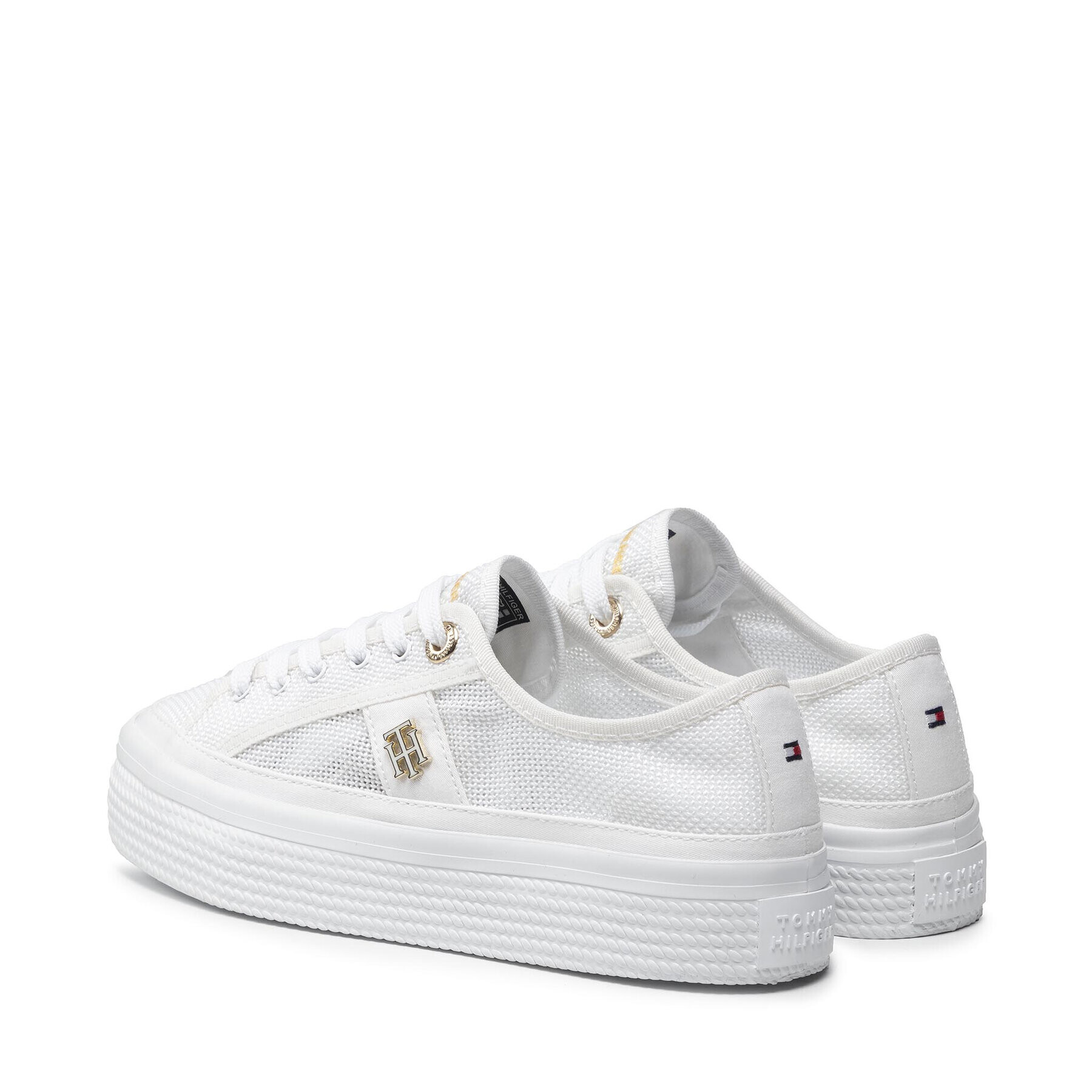 Tommy Hilfiger Сникърси Th Mesh Vulc Sneaker FW0FW05793 Бял - Pepit.bg