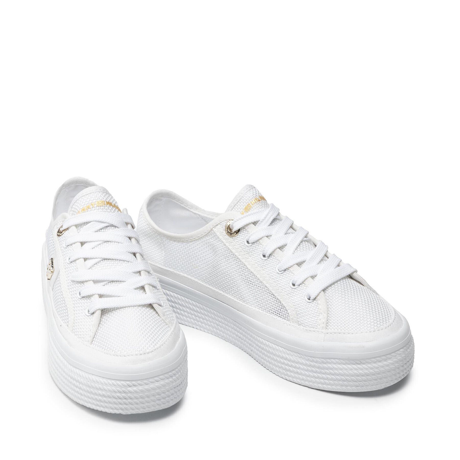 Tommy Hilfiger Сникърси Th Mesh Vulc Sneaker FW0FW05793 Бял - Pepit.bg