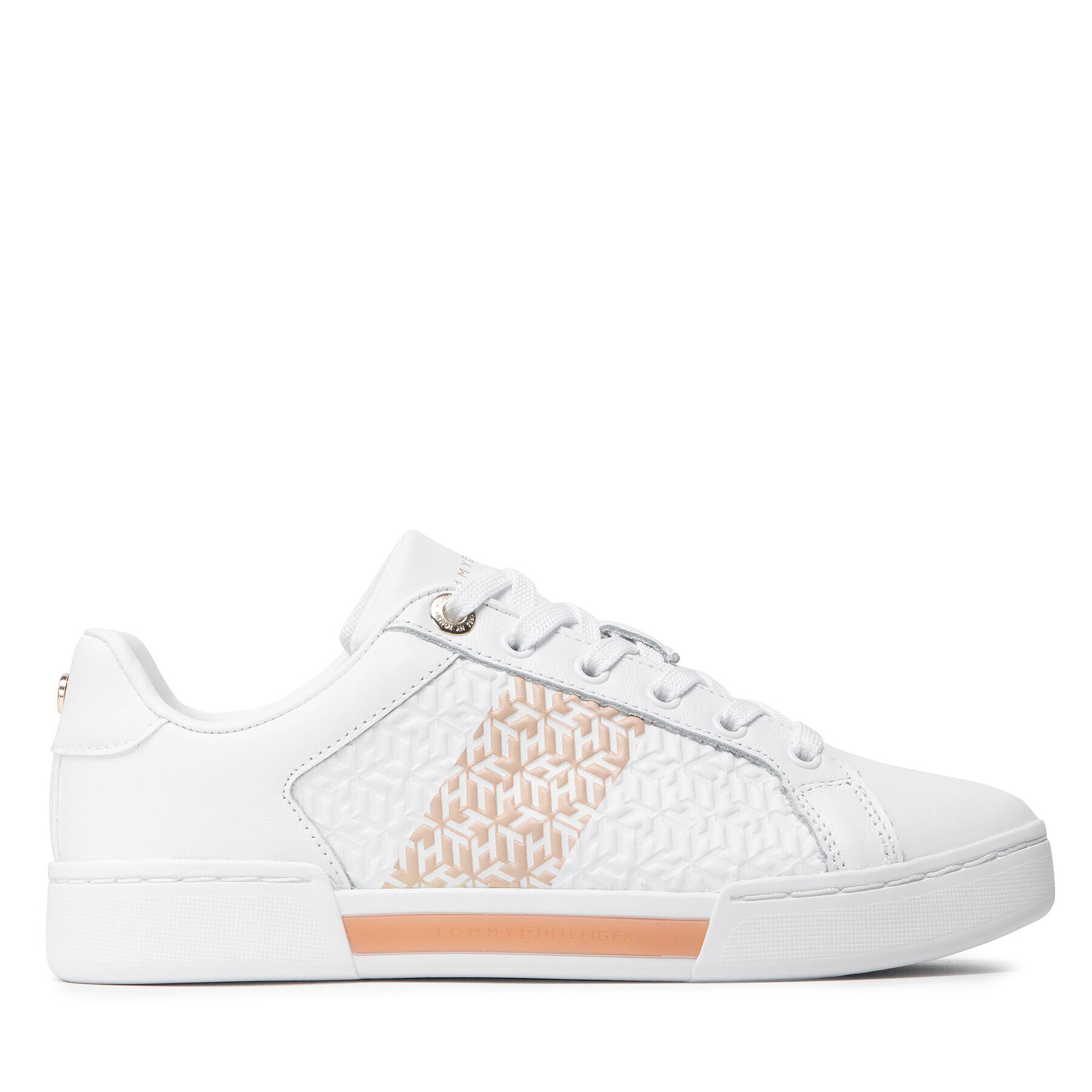 Tommy Hilfiger Сникърси Th Monogram Elevated Sneaker FW0FW06455 Бял - Pepit.bg