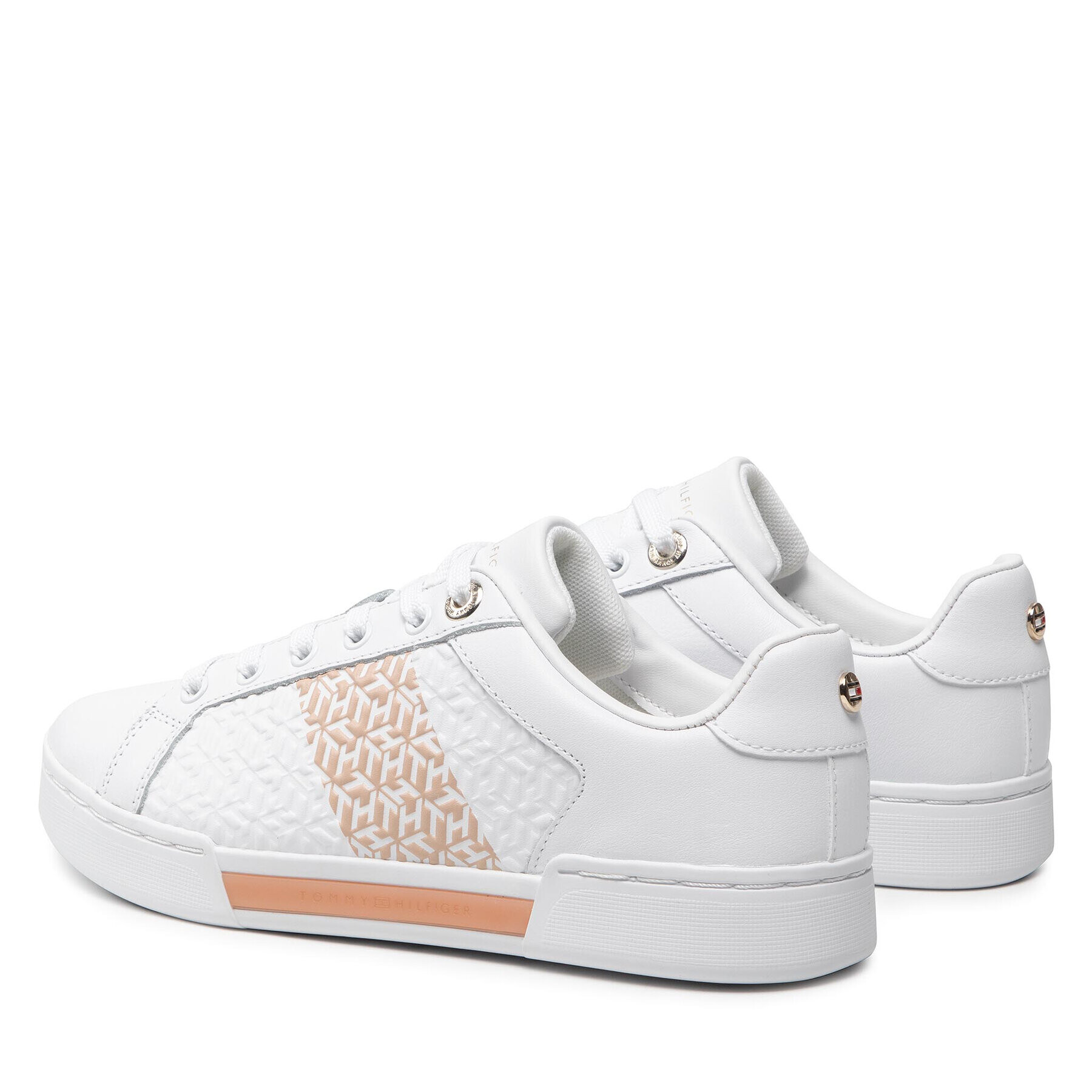 Tommy Hilfiger Сникърси Th Monogram Elevated Sneaker FW0FW06455 Бял - Pepit.bg