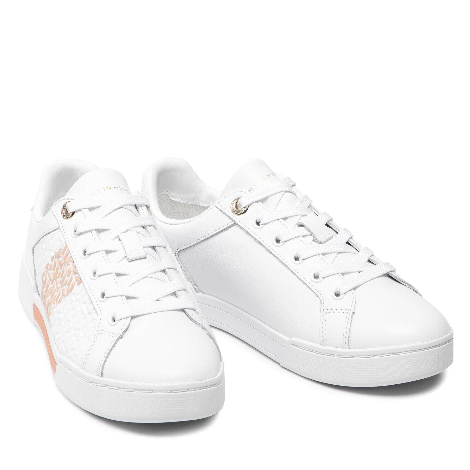 Tommy Hilfiger Сникърси Th Monogram Elevated Sneaker FW0FW06455 Бял - Pepit.bg