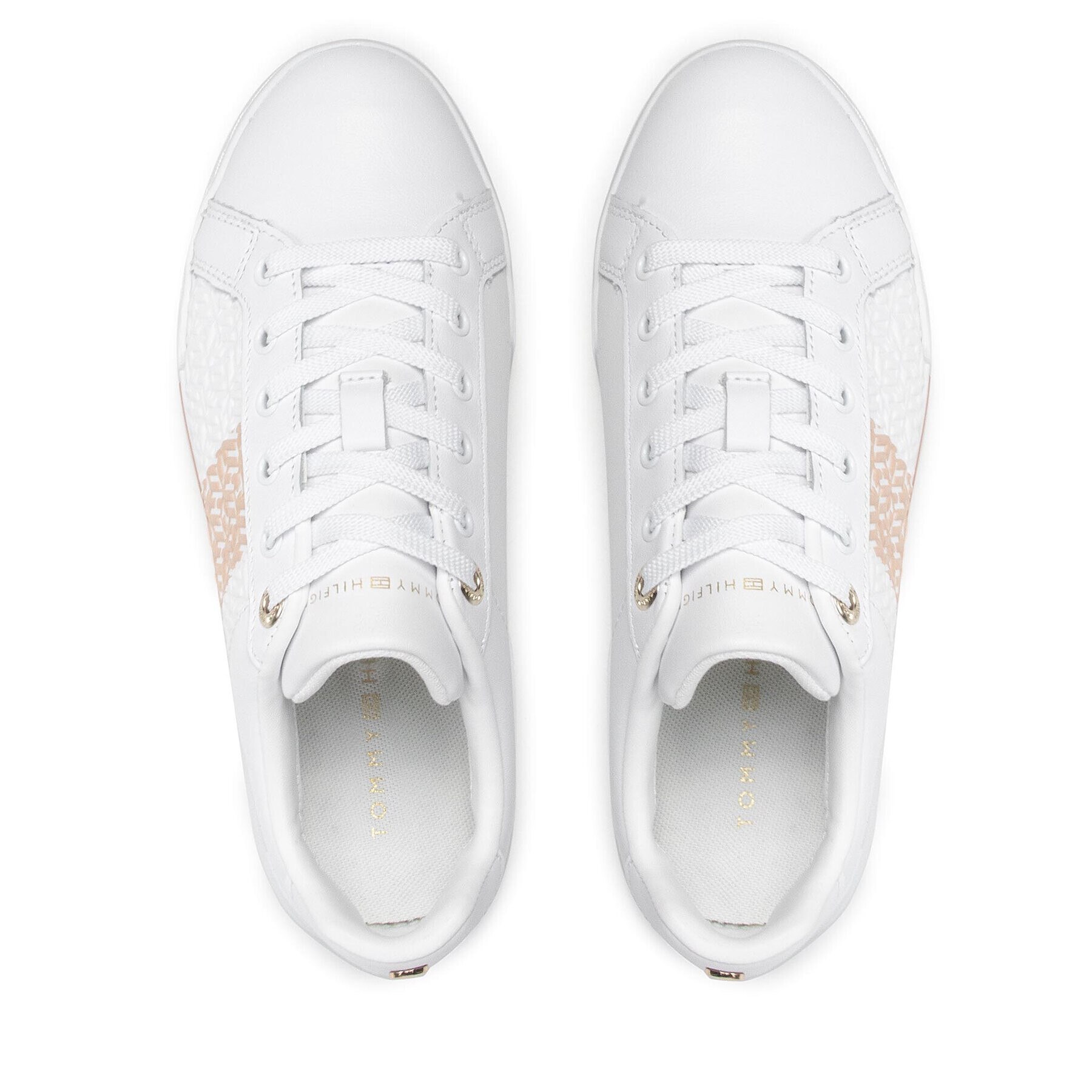 Tommy Hilfiger Сникърси Th Monogram Elevated Sneaker FW0FW06455 Бял - Pepit.bg