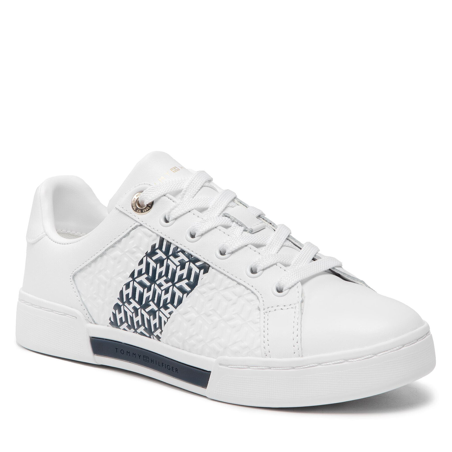 Tommy Hilfiger Сникърси Th Monogram Elevated Sneaker FW0FW06455 Бял - Pepit.bg