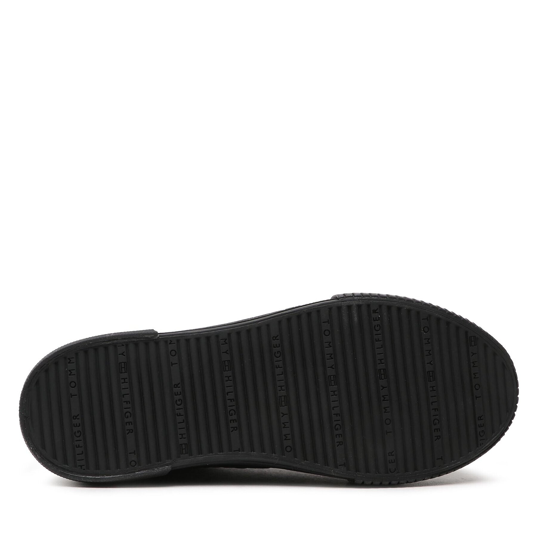 Tommy Hilfiger Сникърси Th Monogram Leather Sneaker FW0FW06858 Черен - Pepit.bg