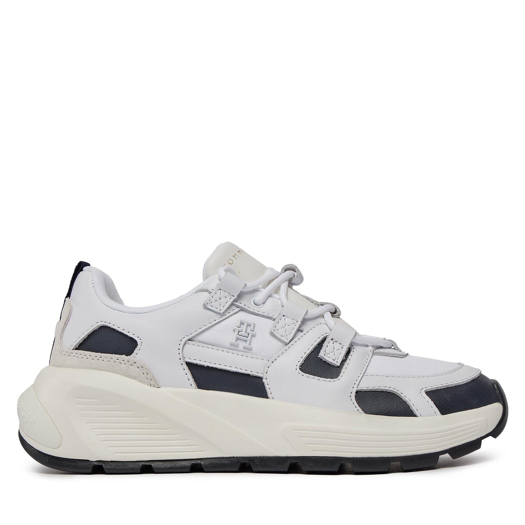 Tommy Hilfiger Сникърси Th Premium Runner Mix FW0FW07651 Бял - Pepit.bg