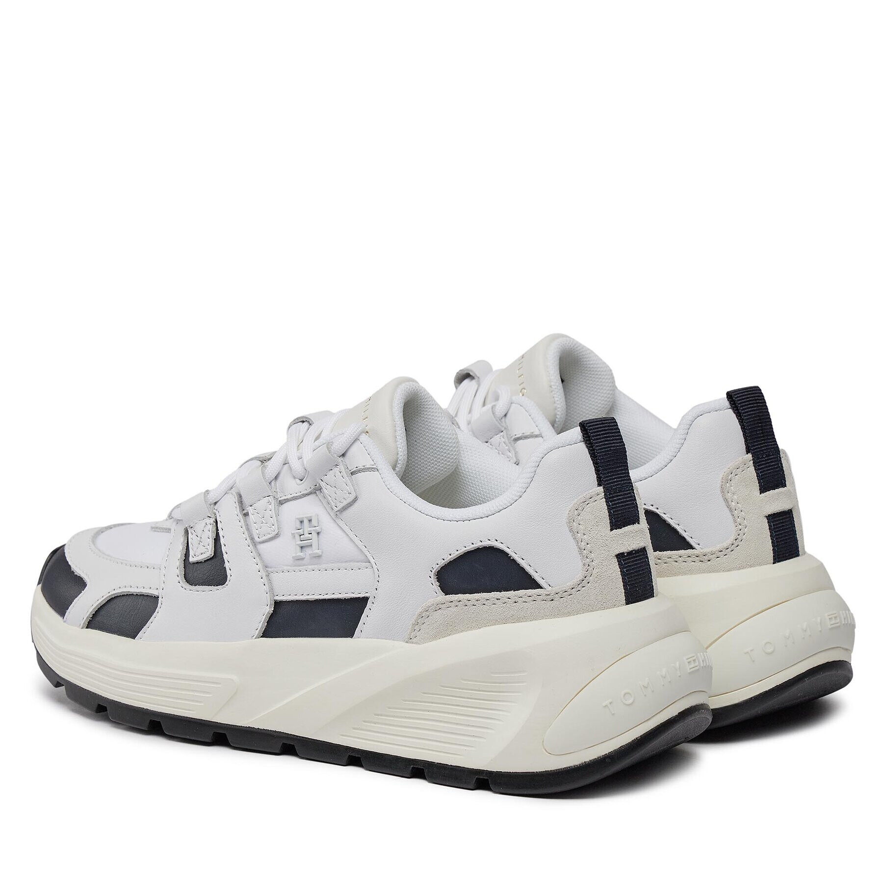 Tommy Hilfiger Сникърси Th Premium Runner Mix FW0FW07651 Бял - Pepit.bg