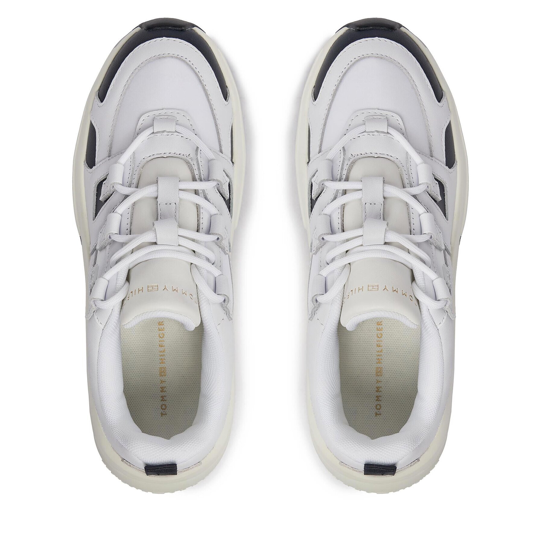 Tommy Hilfiger Сникърси Th Premium Runner Mix FW0FW07651 Бял - Pepit.bg