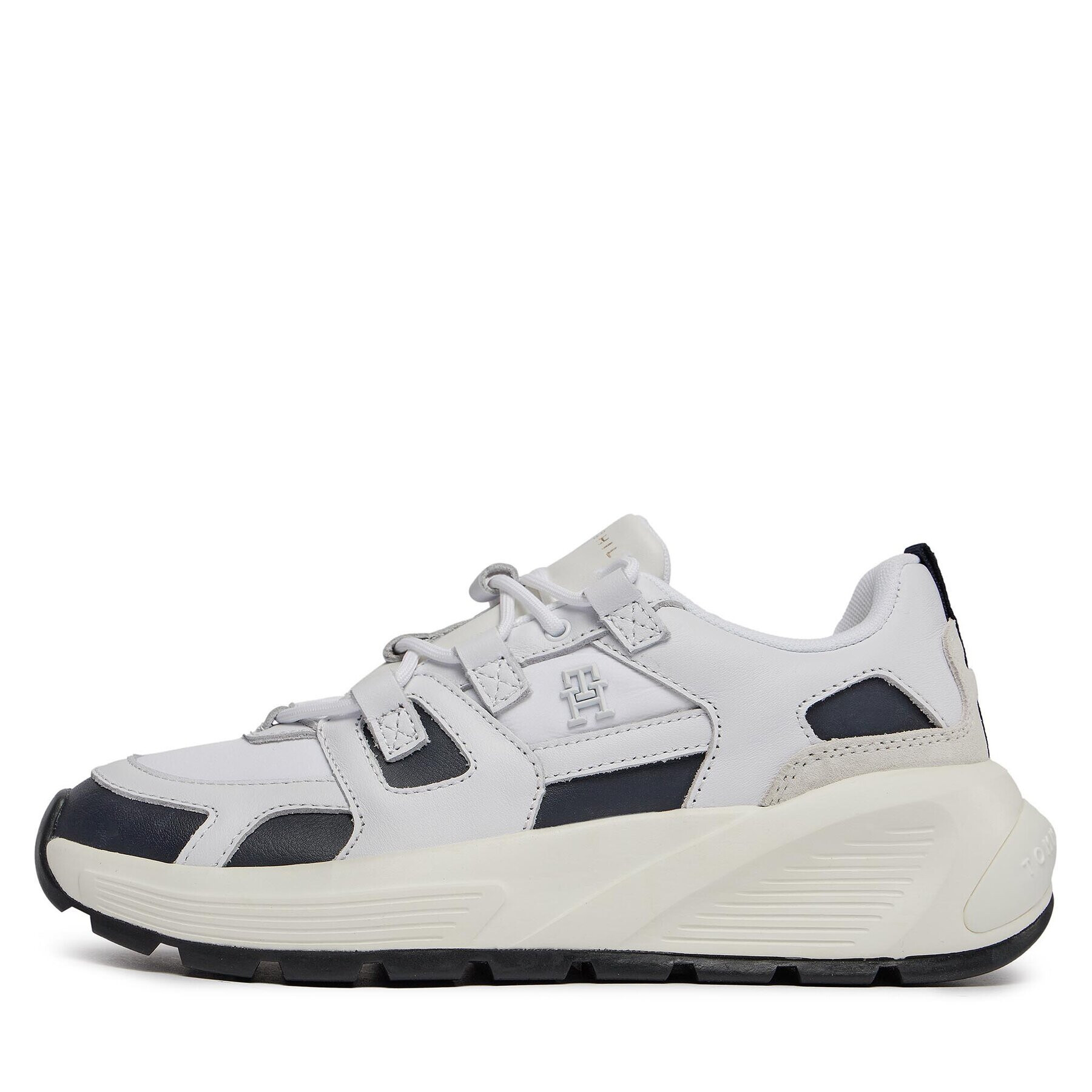Tommy Hilfiger Сникърси Th Premium Runner Mix FW0FW07651 Бял - Pepit.bg