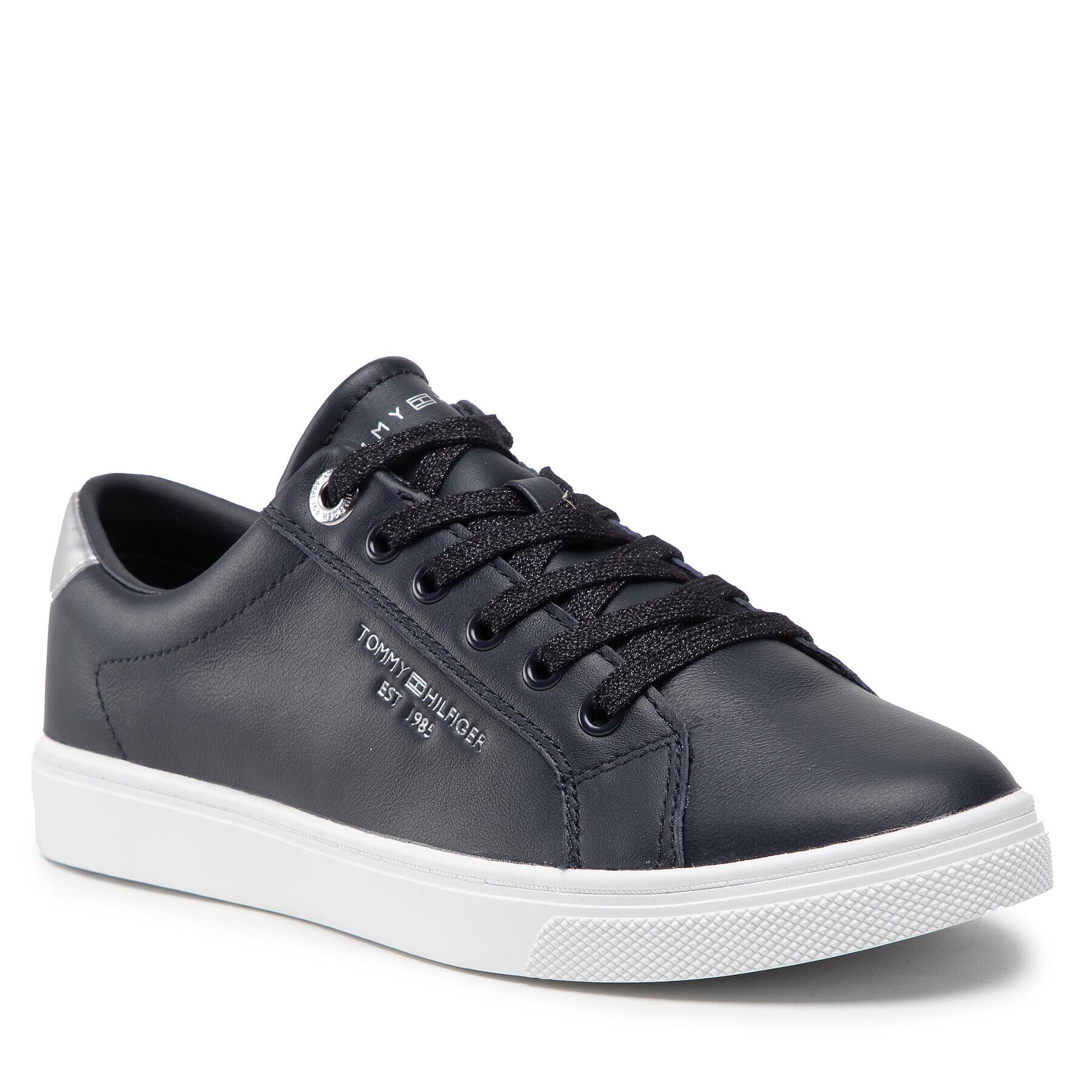 Tommy Hilfiger Сникърси Th Shiny Laces Sneaker FW0FW06147 Тъмносин - Pepit.bg