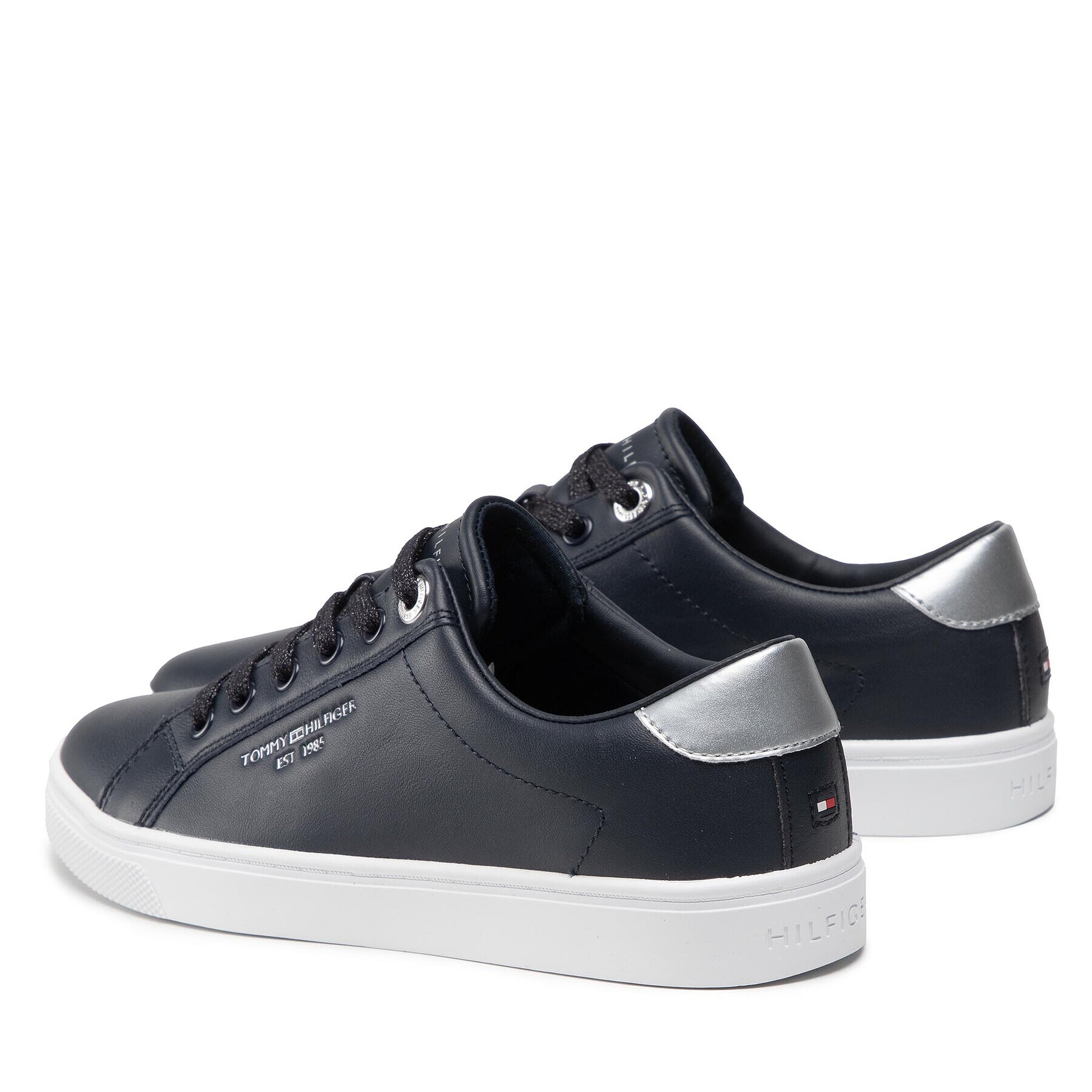 Tommy Hilfiger Сникърси Th Shiny Laces Sneaker FW0FW06147 Тъмносин - Pepit.bg