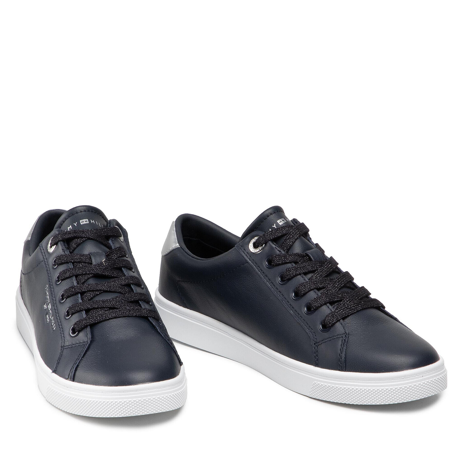 Tommy Hilfiger Сникърси Th Shiny Laces Sneaker FW0FW06147 Тъмносин - Pepit.bg