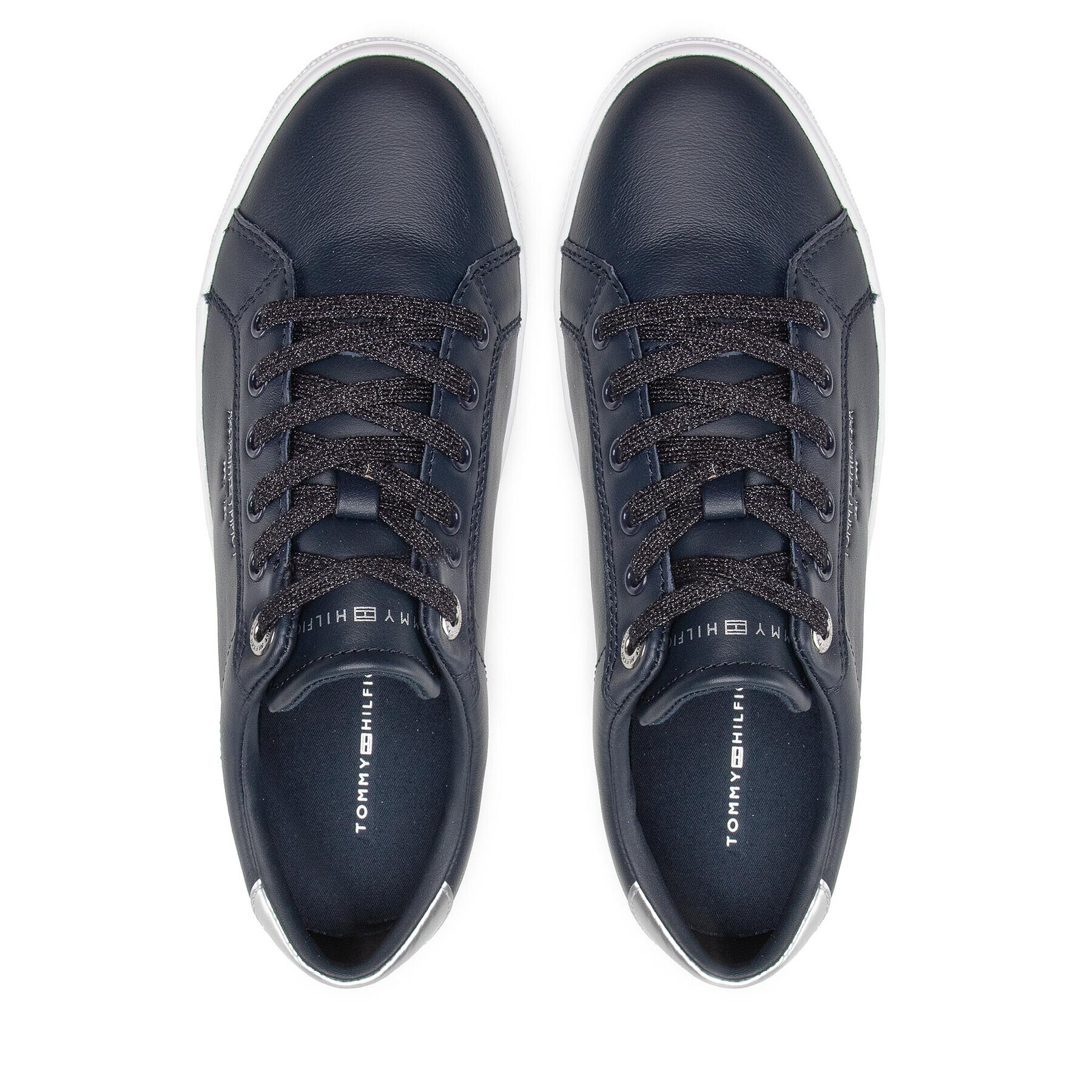 Tommy Hilfiger Сникърси Th Shiny Laces Sneaker FW0FW06147 Тъмносин - Pepit.bg