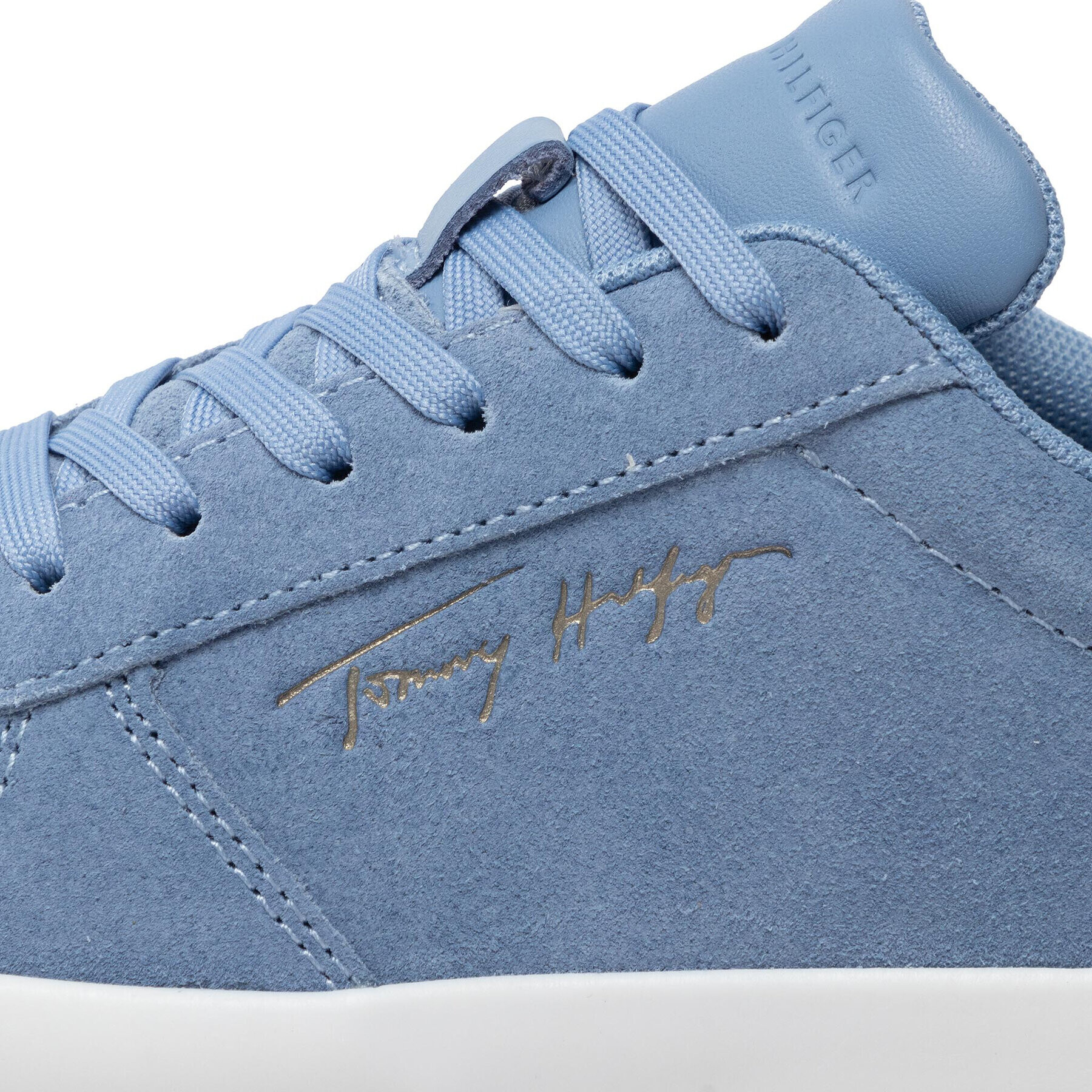 Tommy Hilfiger Сникърси Th Signature Suede Sneaker FW0FW06518 Син - Pepit.bg