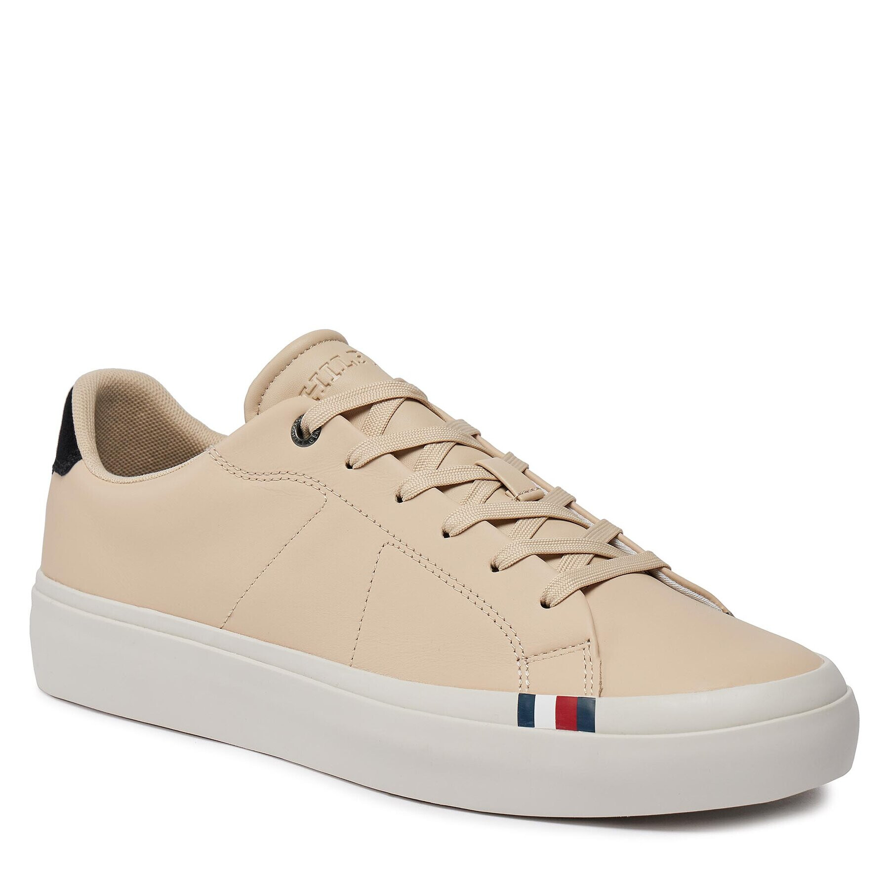 Tommy Hilfiger Сникърси Thick Vulc Low Premium Lth FM0FM04881 Бял - Pepit.bg