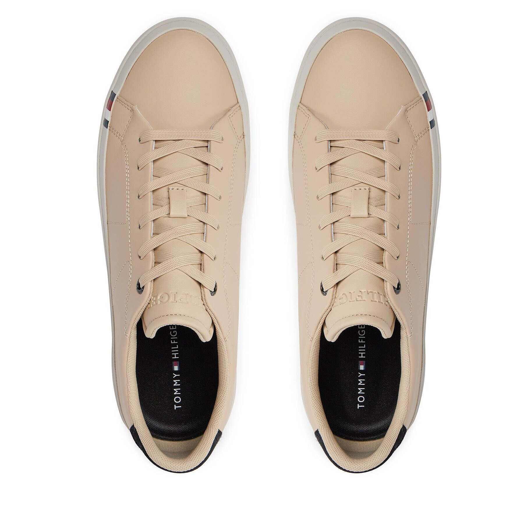 Tommy Hilfiger Сникърси Thick Vulc Low Premium Lth FM0FM04881 Бял - Pepit.bg