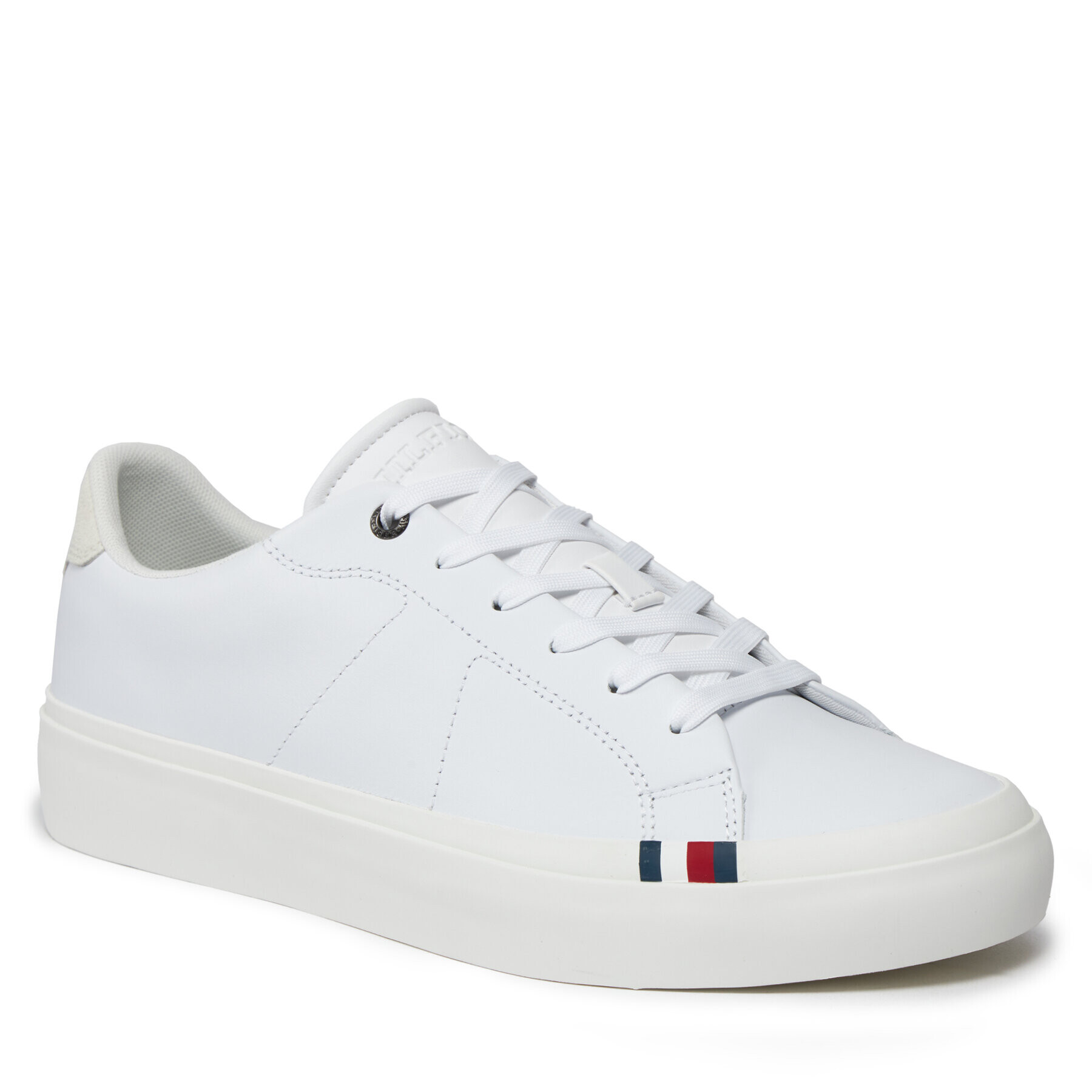 Tommy Hilfiger Сникърси Thick Vulc Low Premium Lth FM0FM04881 Бял - Pepit.bg