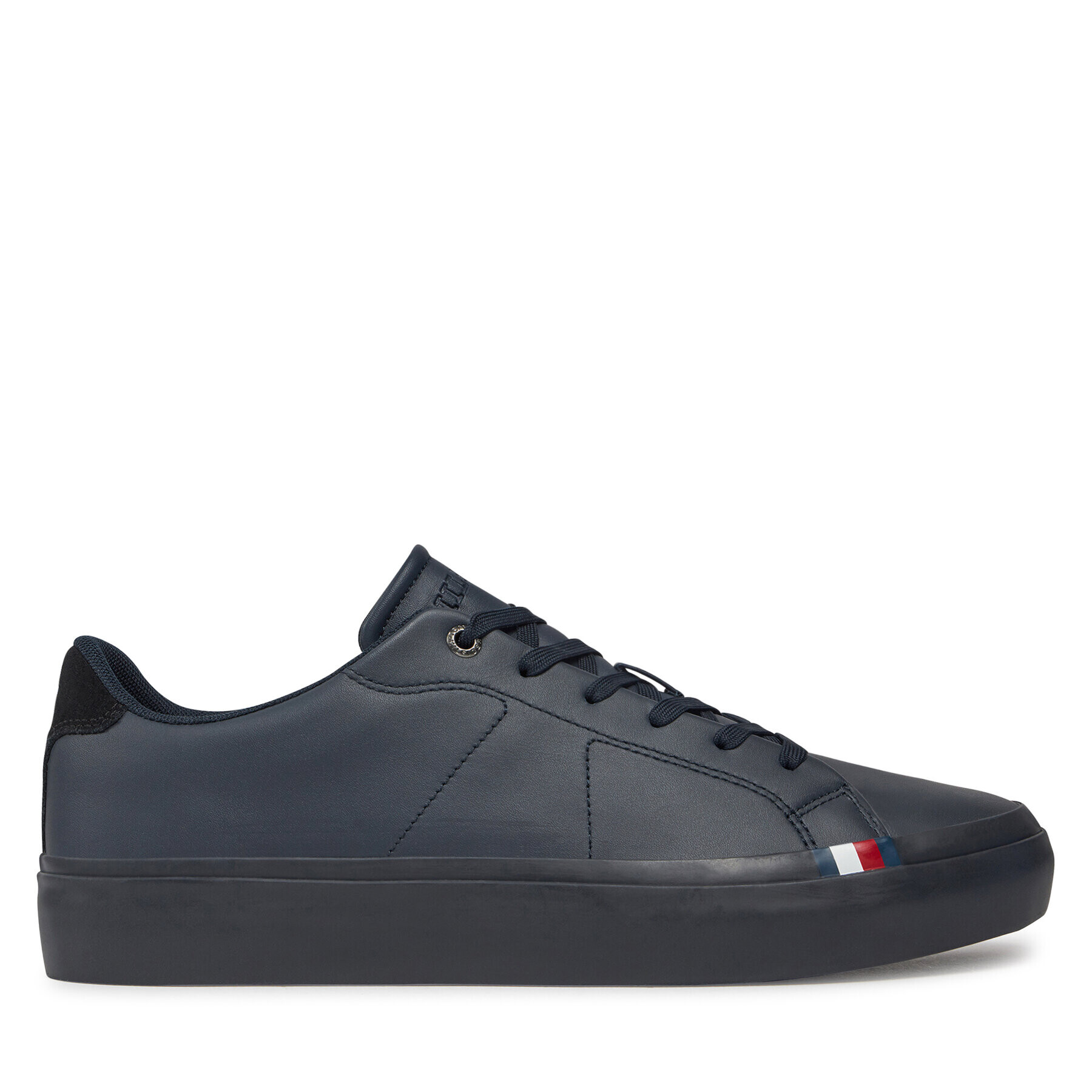 Tommy Hilfiger Сникърси Thick Vulc Low Premium Lth FM0FM04881 Син - Pepit.bg