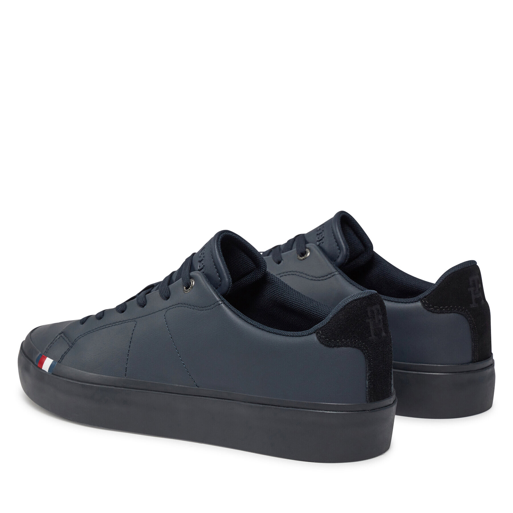 Tommy Hilfiger Сникърси Thick Vulc Low Premium Lth FM0FM04881 Син - Pepit.bg