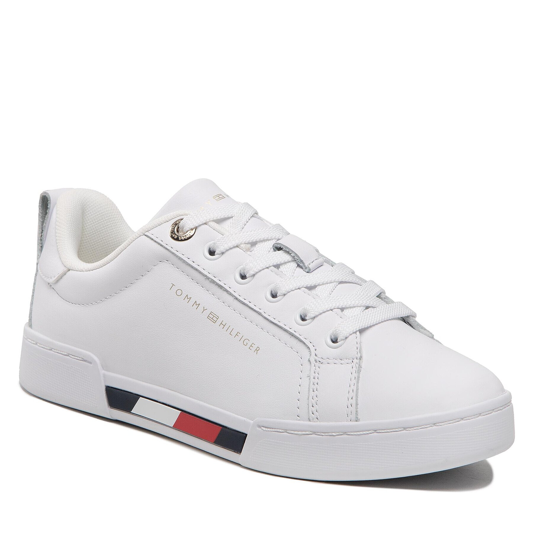 Tommy Hilfiger Сникърси Tricolor Insert Sneaker FW0FW06729 Бял - Pepit.bg