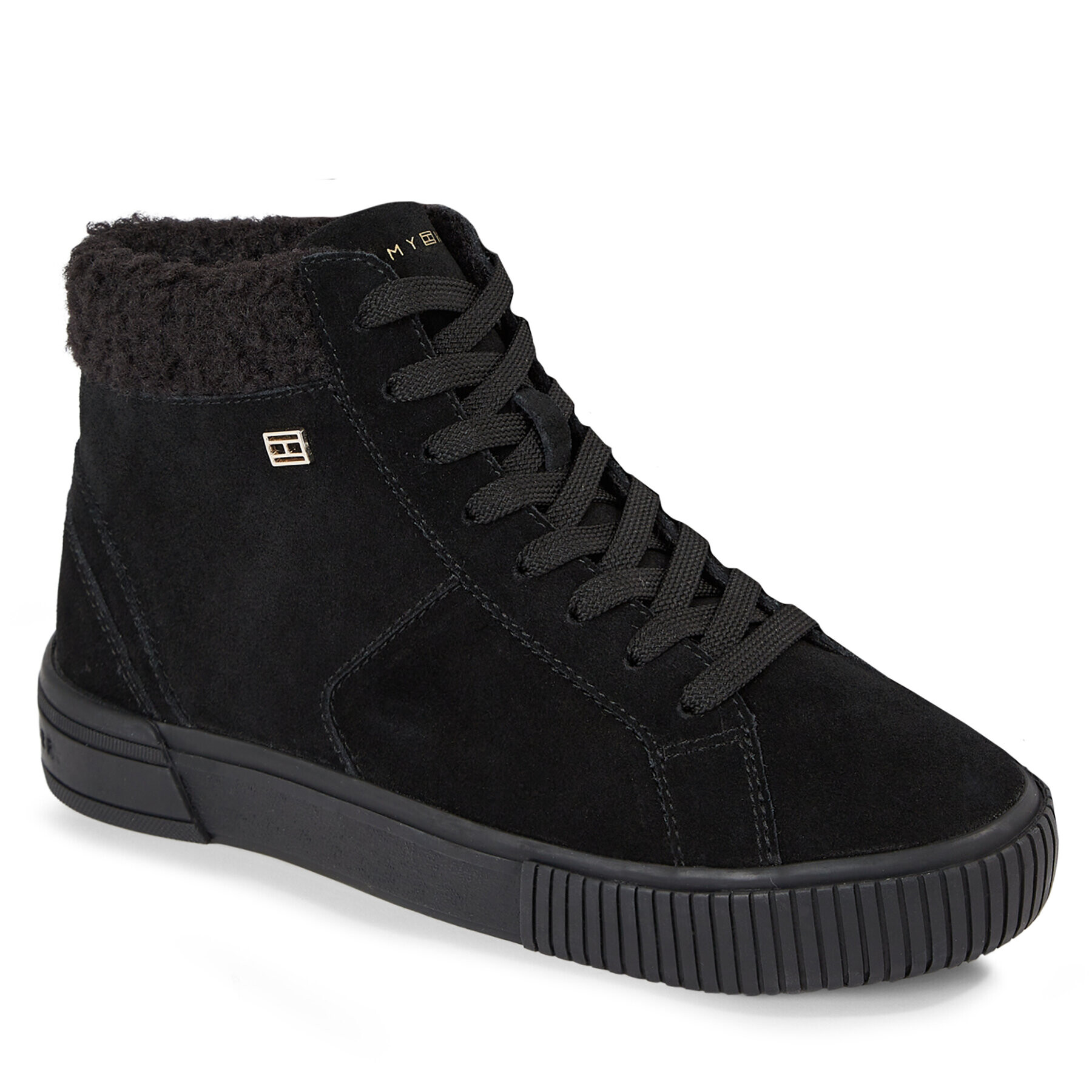 Tommy Hilfiger Сникърси Vulc Suede Sneaker Hi FW0FW07549 Черен - Pepit.bg