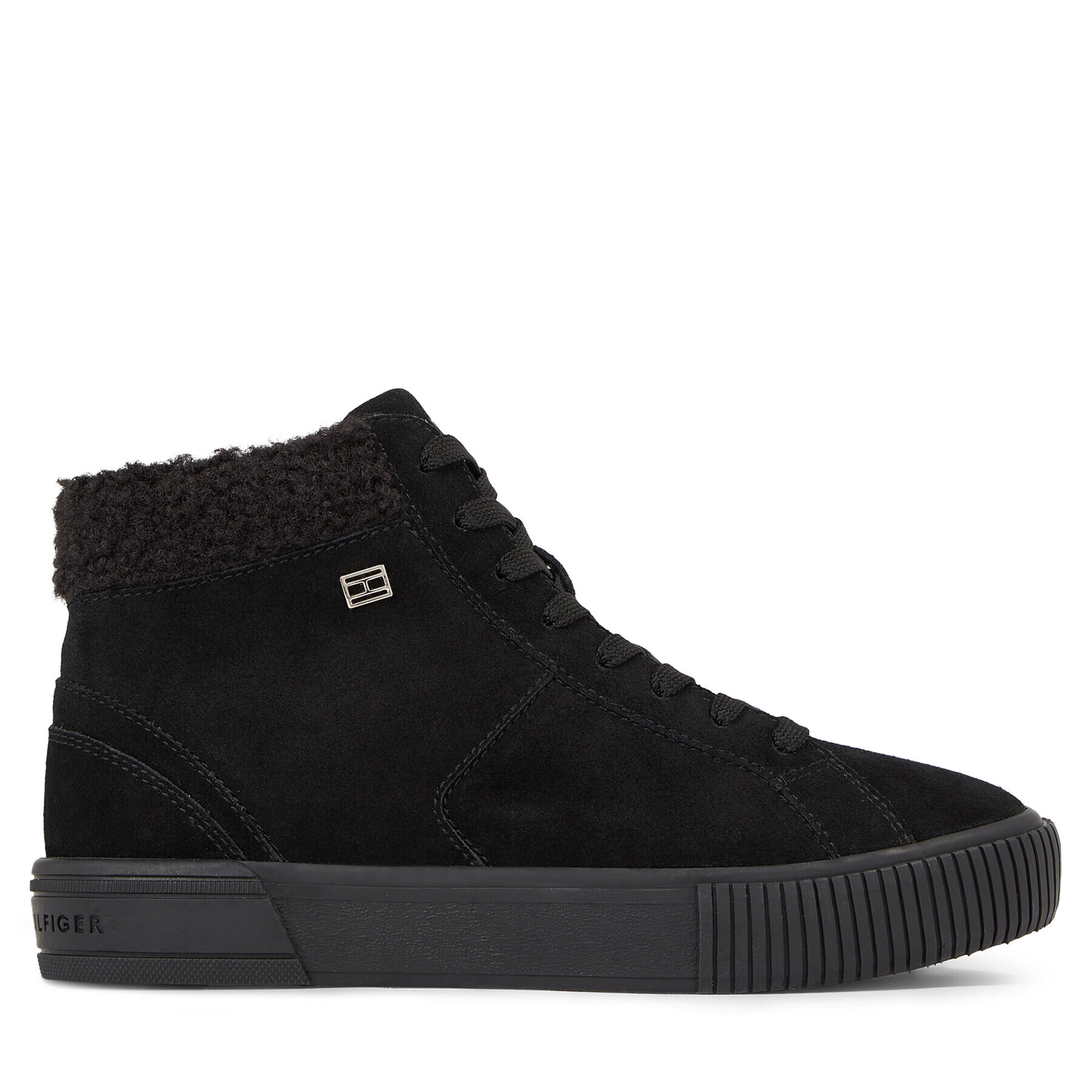 Tommy Hilfiger Сникърси Vulc Suede Sneaker Hi FW0FW07549 Черен - Pepit.bg