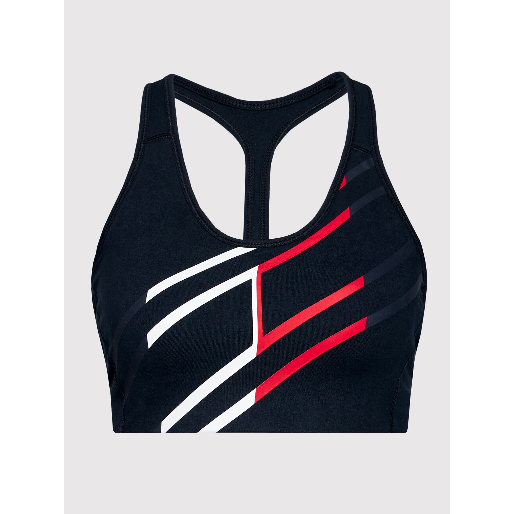 Tommy Hilfiger Спортен сутиен Graphic Racer S10S101066 Тъмносин - Pepit.bg