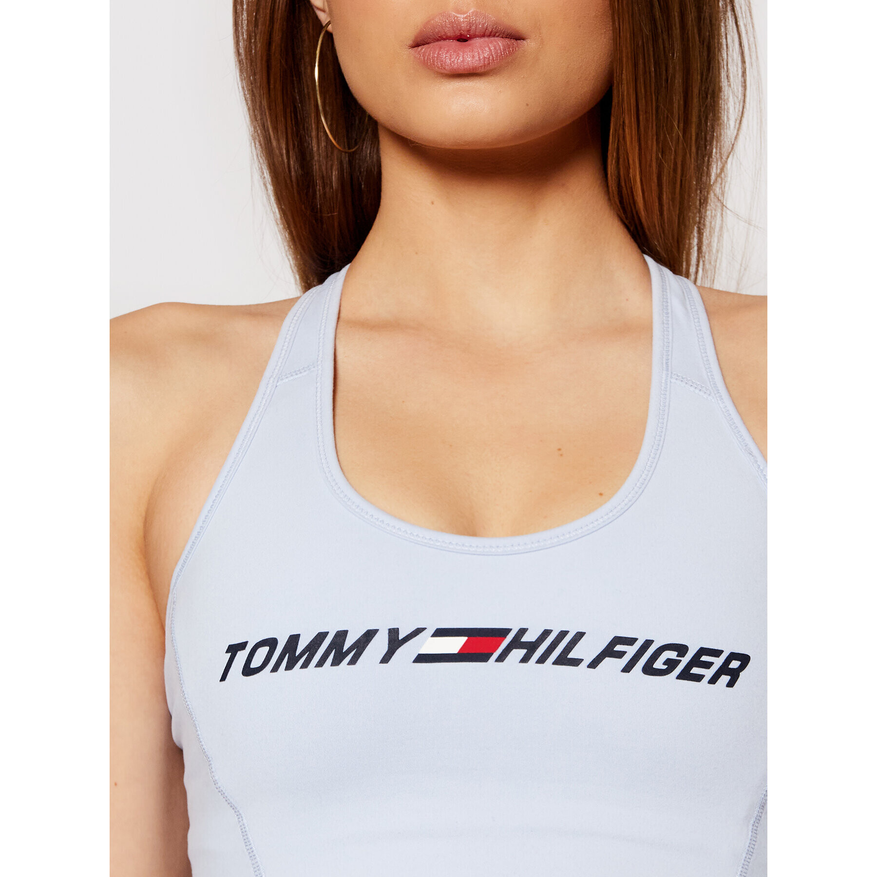 Tommy Hilfiger Спортен сутиен Intensity Graphic S10S100973 Син - Pepit.bg