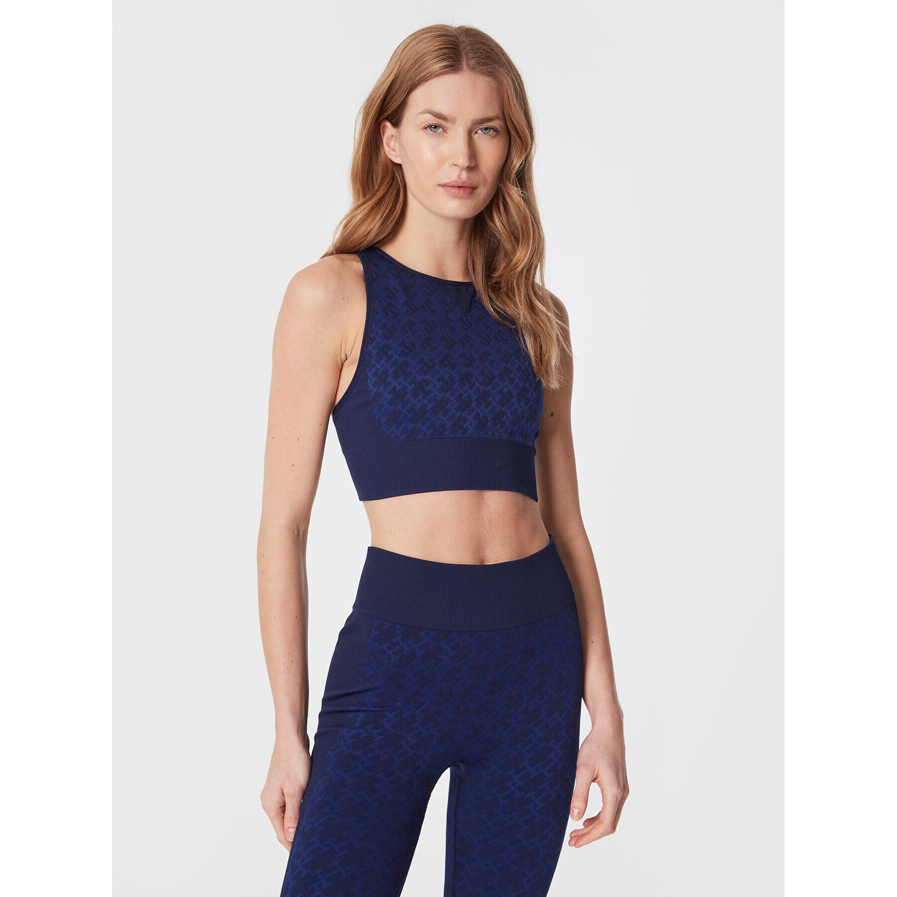 Tommy Hilfiger Спортен сутиен Th Monogram Seamless S10S101593 Тъмносин - Pepit.bg