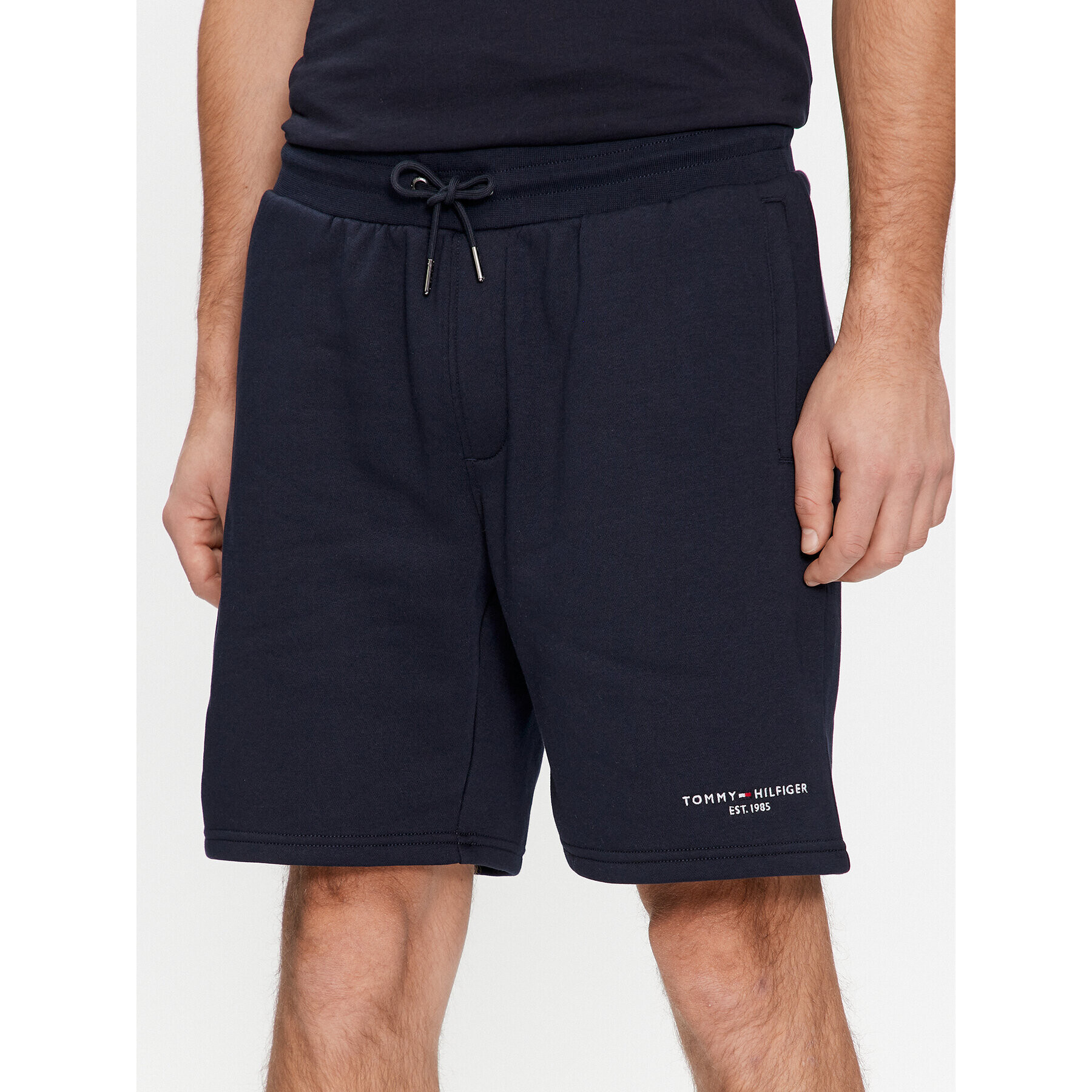 Tommy Hilfiger Спортни шорти Small Tommy Logo Sweatshorts MW0MW34201 Тъмносин Regular Fit - Pepit.bg