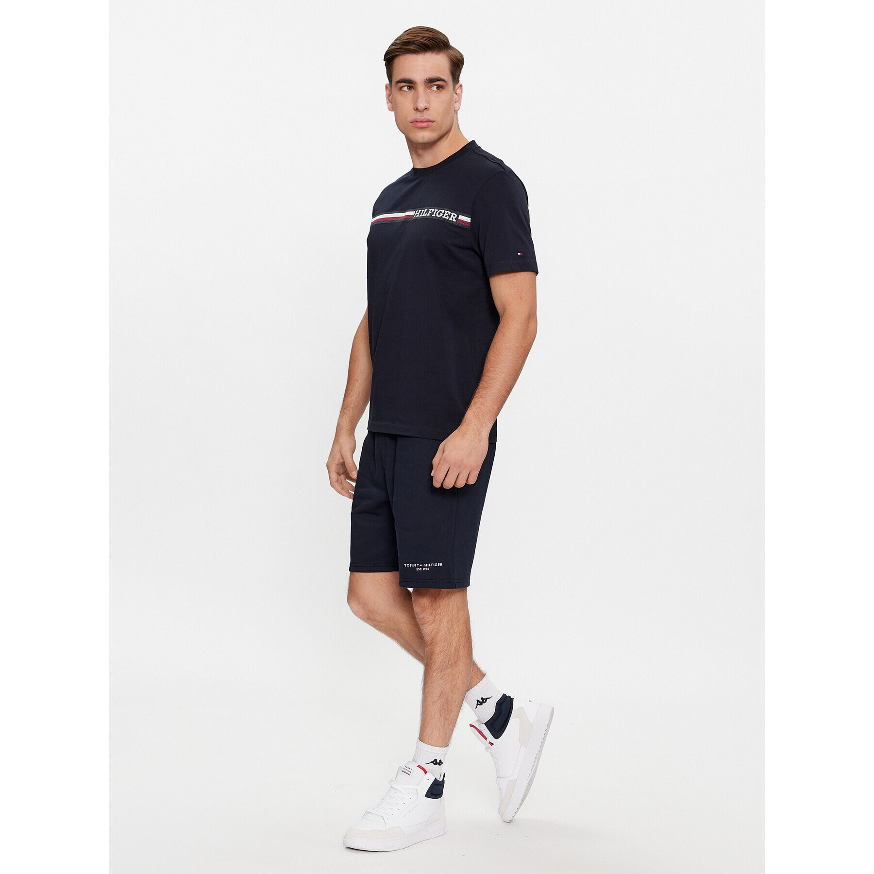 Tommy Hilfiger Спортни шорти Small Tommy Logo Sweatshorts MW0MW34201 Тъмносин Regular Fit - Pepit.bg